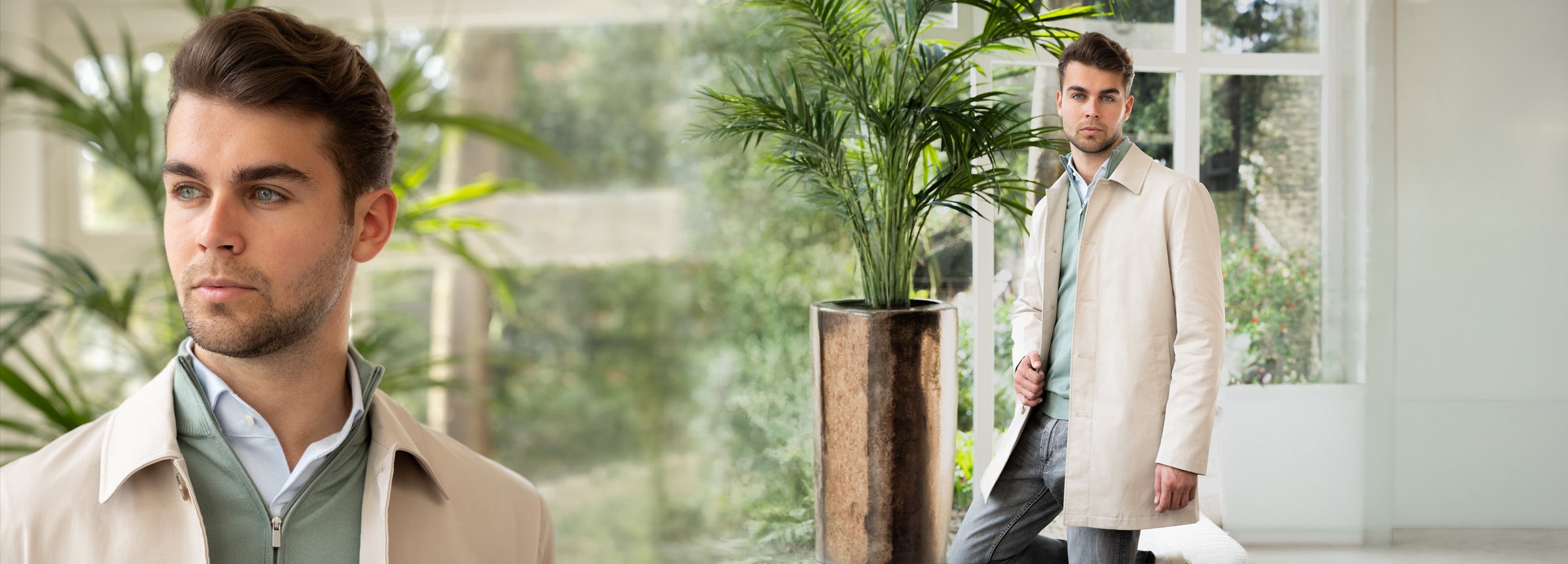 Groen Trui met Rits Seven Dials heren