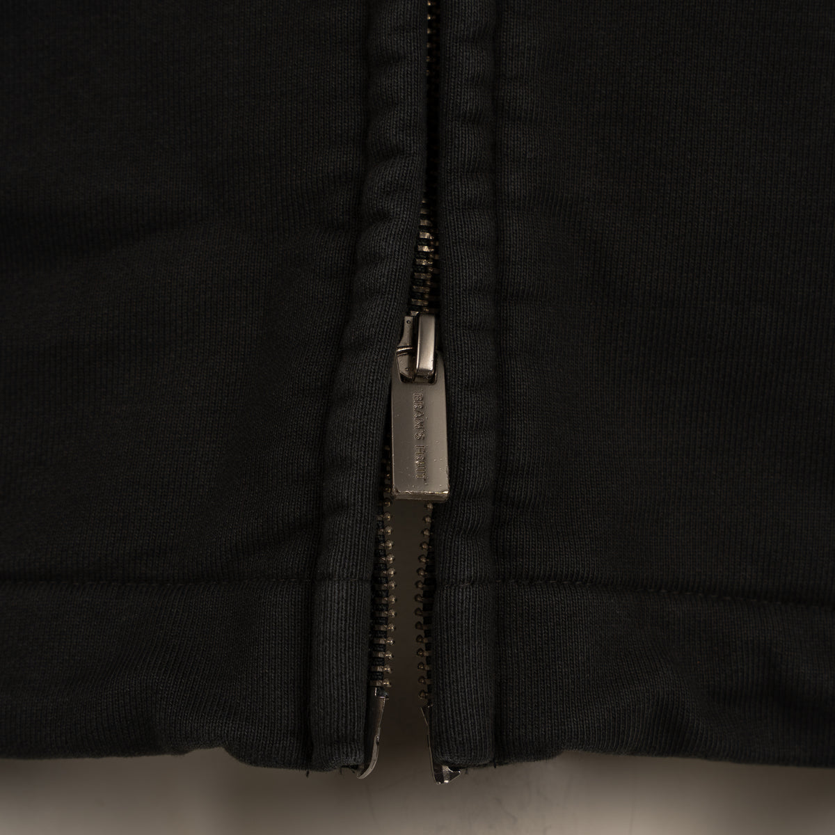 Bram's Fruit Sweatvest met Rits Zwart | Script Logo Full Zip