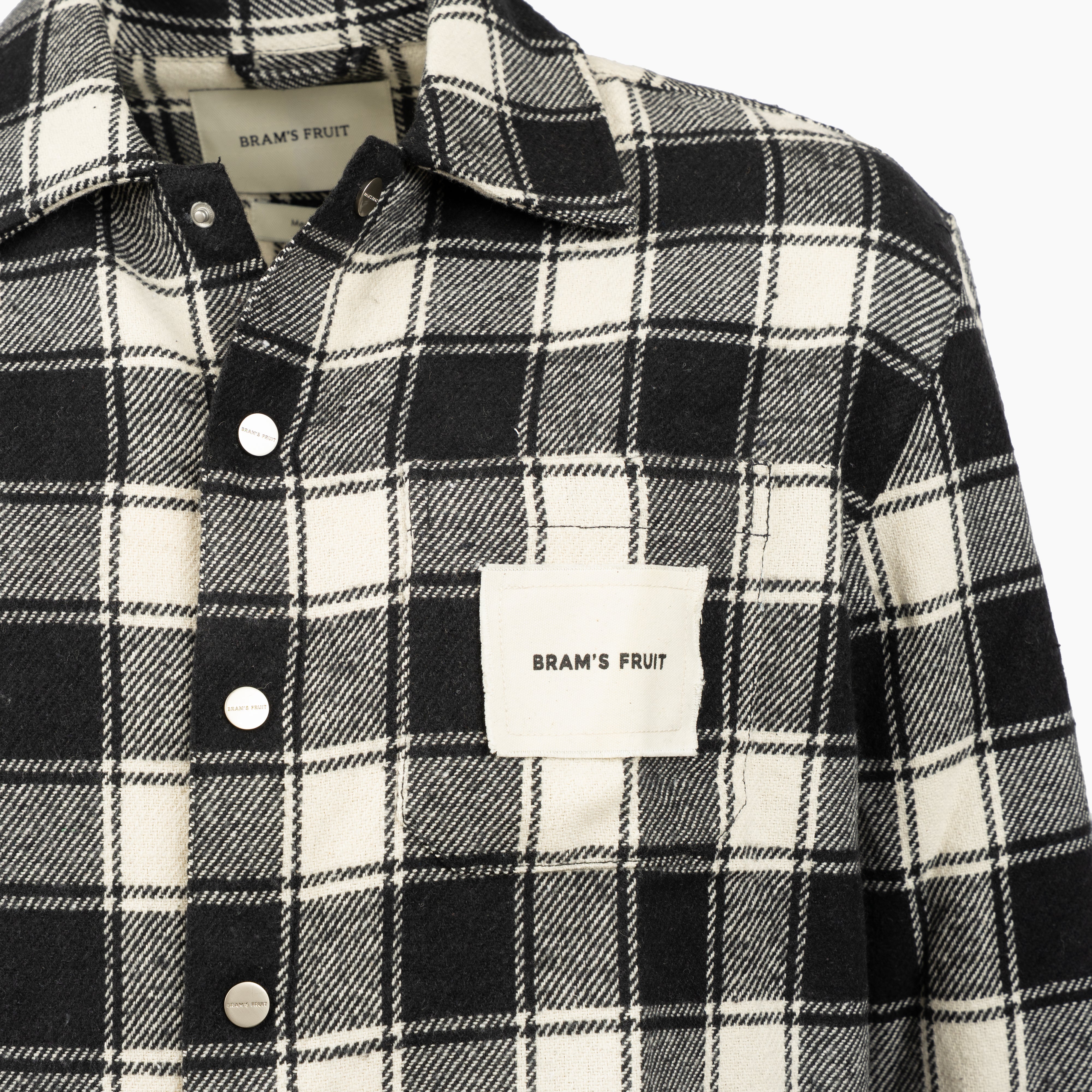 Bram's Fruit Overshirt Geruit Zwart | Flannel