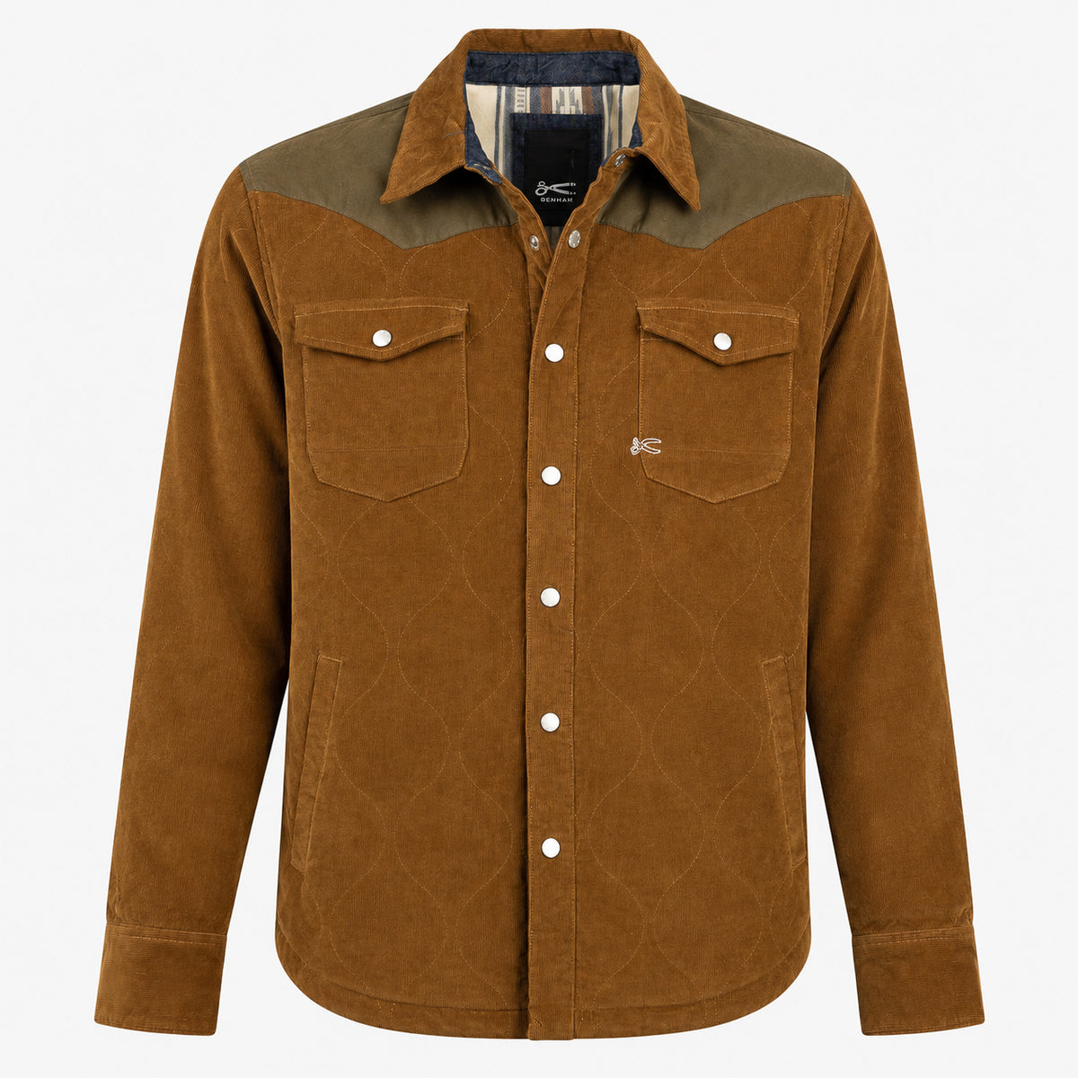 Denham Corduroy Overshirt Bruin | Craft Jacket Cotea