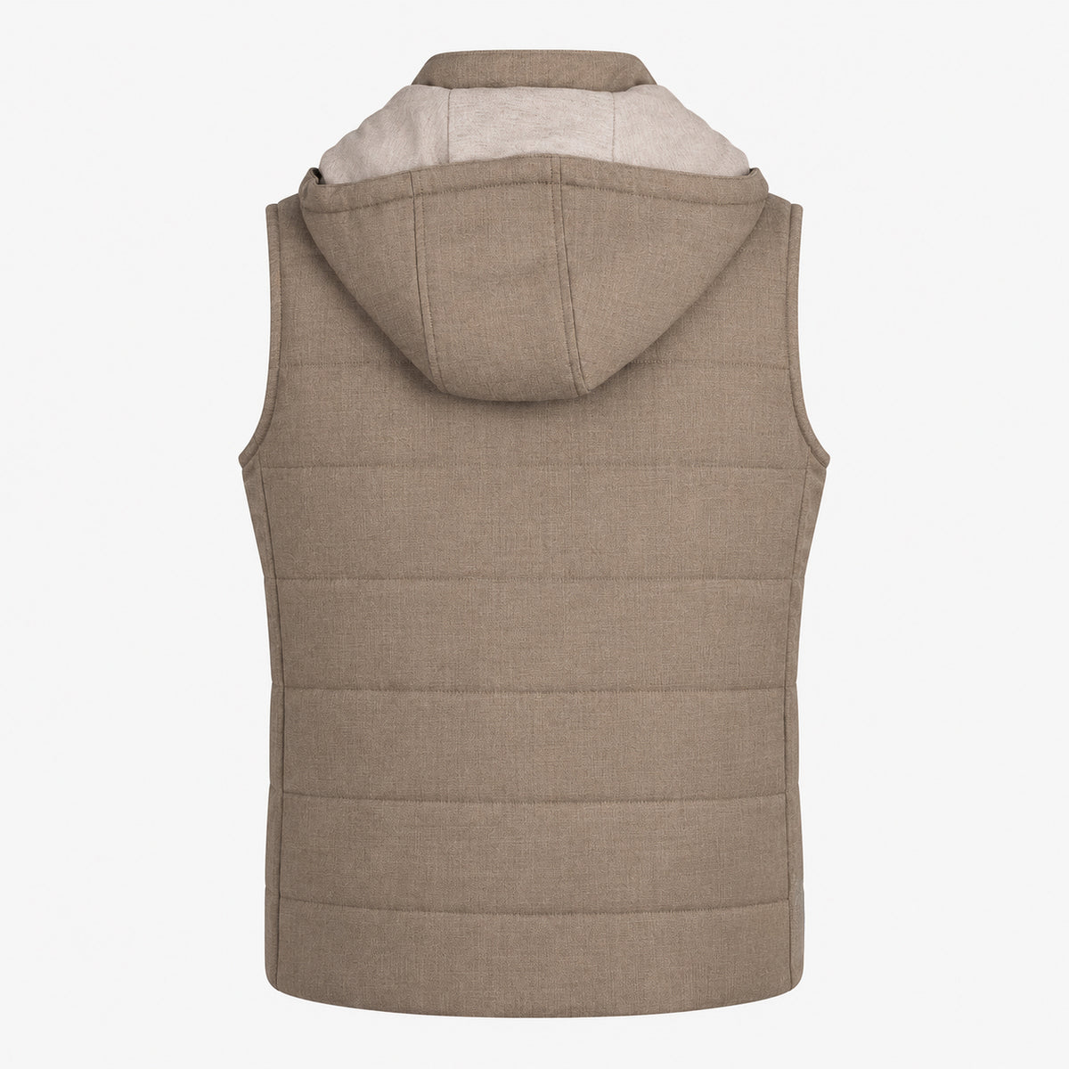 L.B.M. 1911 Bodywarmer Beige | Hooded Gilet