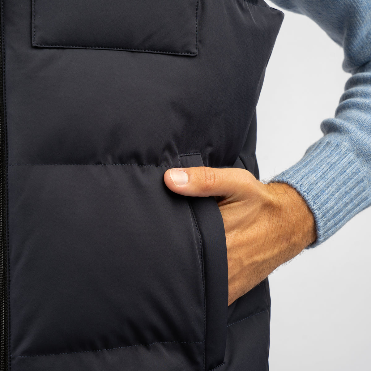 Genti Bodywarmer Blauw | Water-Repellent Nylon