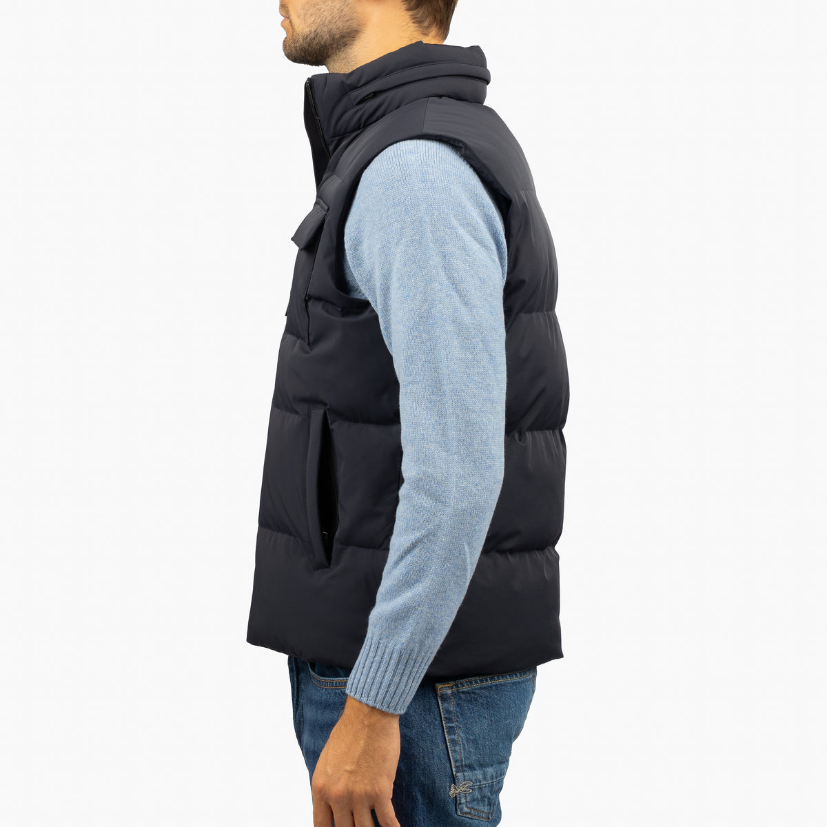 Genti Bodywarmer Blauw | Water-Repellent Nylon