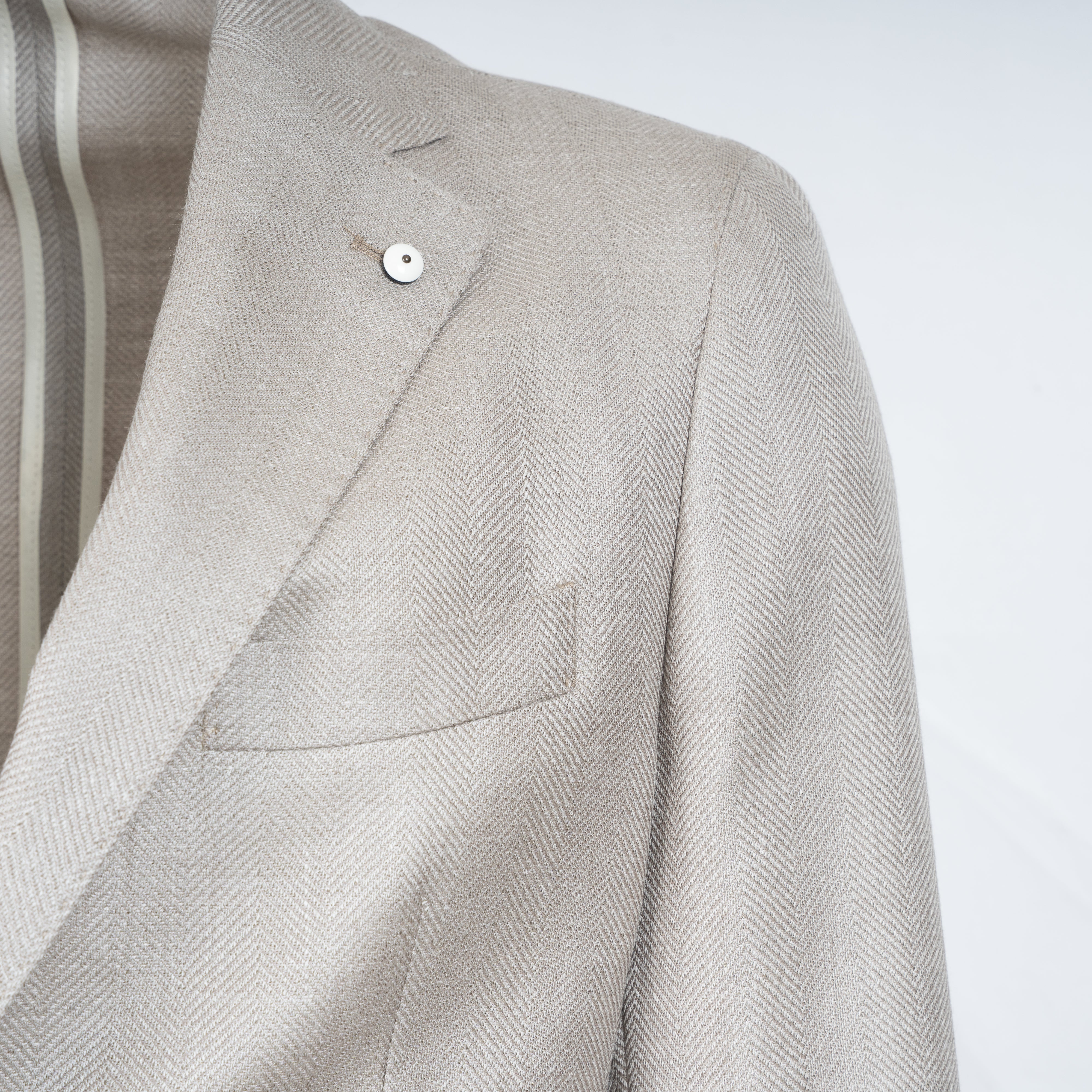 L.B.M. 1911 Colbert Visgraat Beige | Silk & Linnen