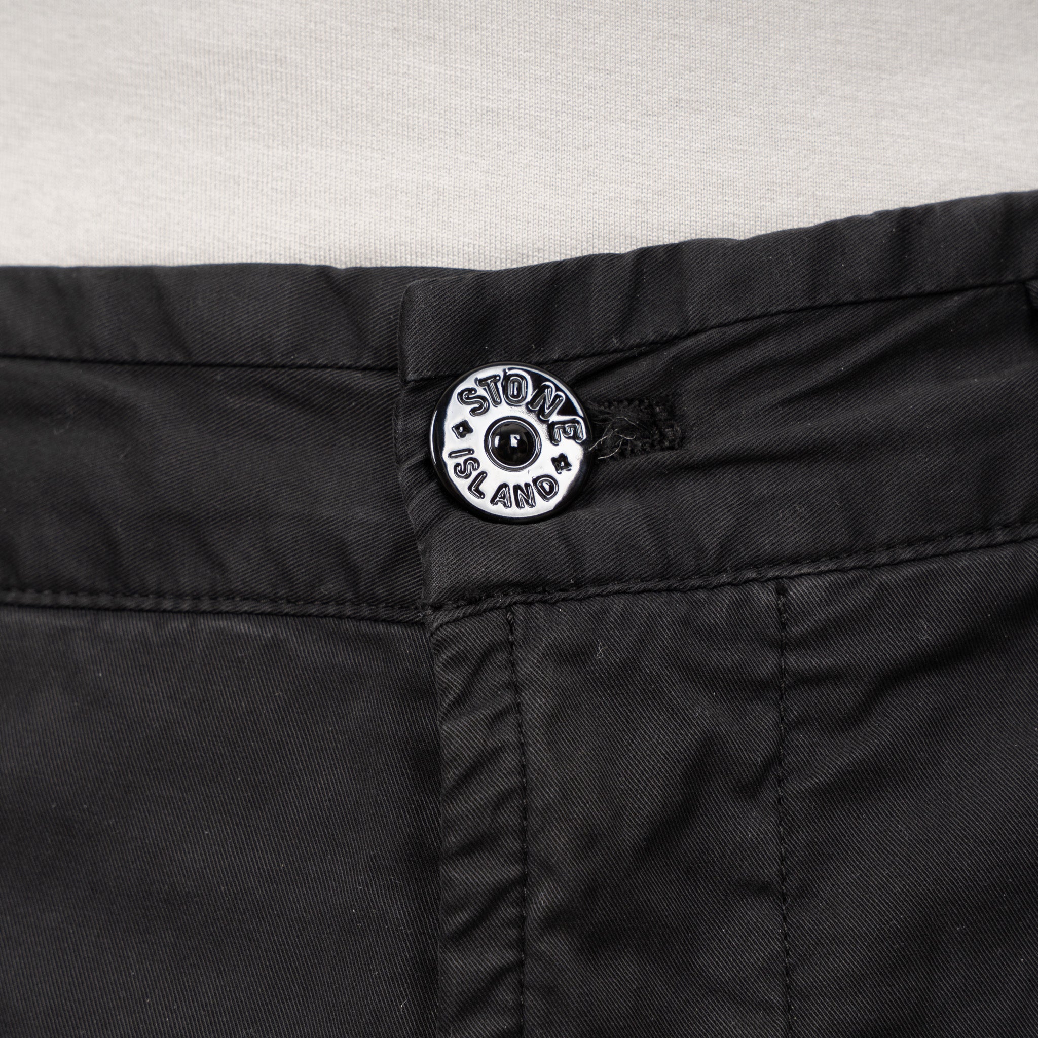 Stone Island Cargobroek Zwart | Stretch Cotton Twill