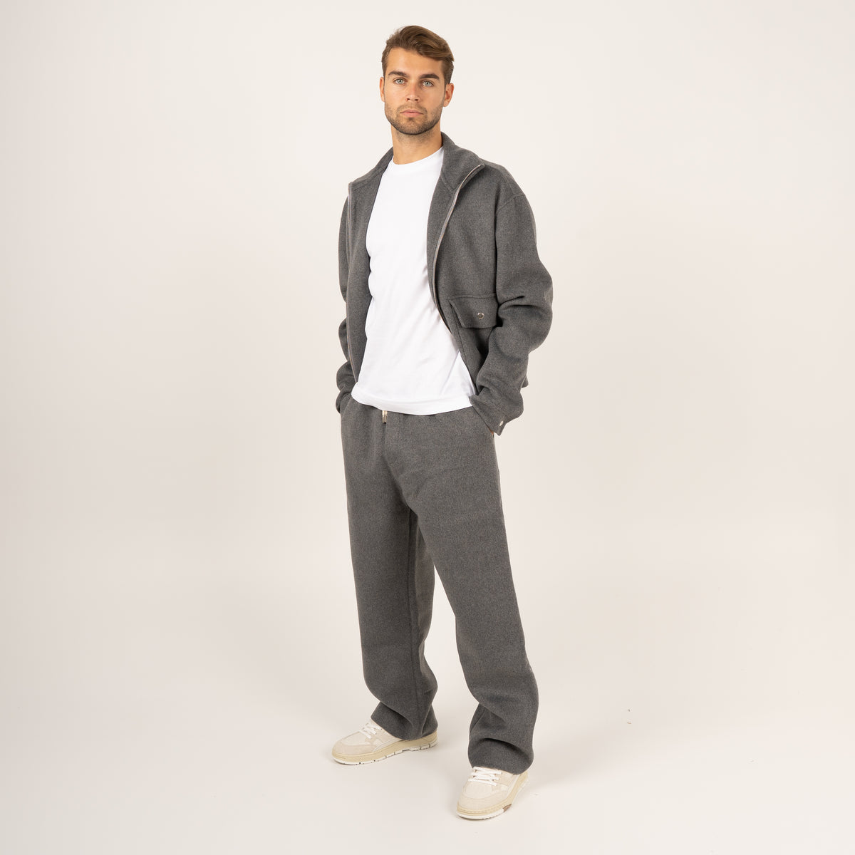 Hopeium Wollen Broek Grijs | Winter Wooly Trousers