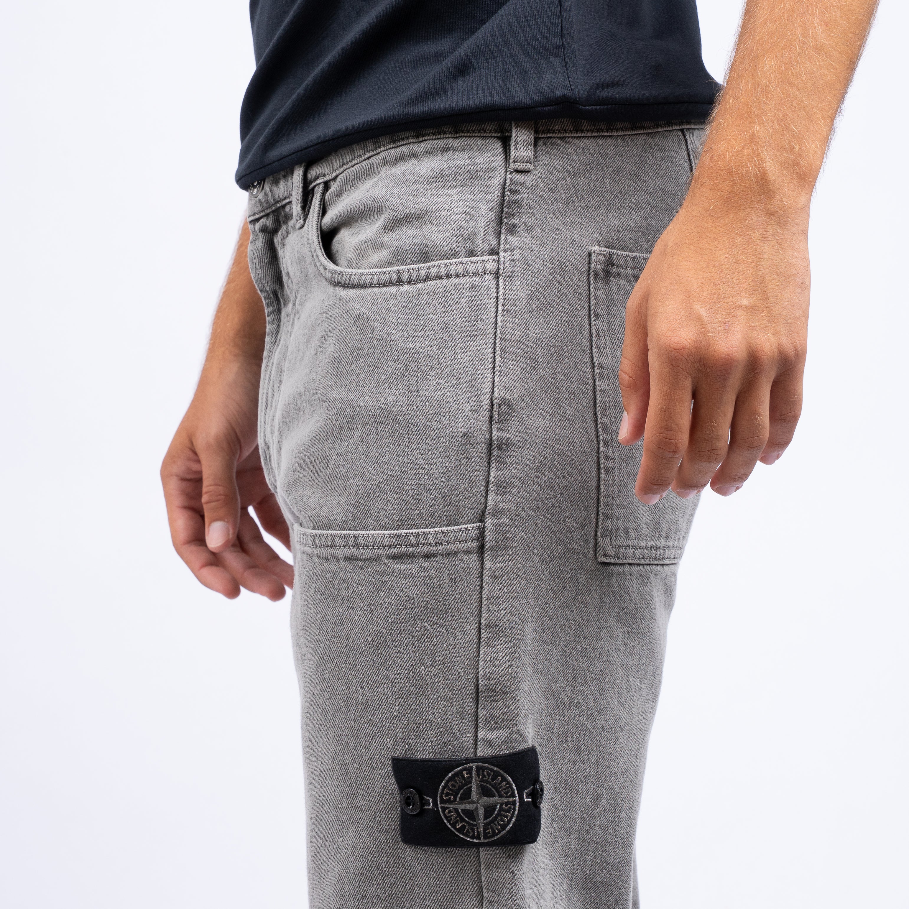 Stone Island Chino Grijs | Mineral Dyed Cotton Gabardine-TC