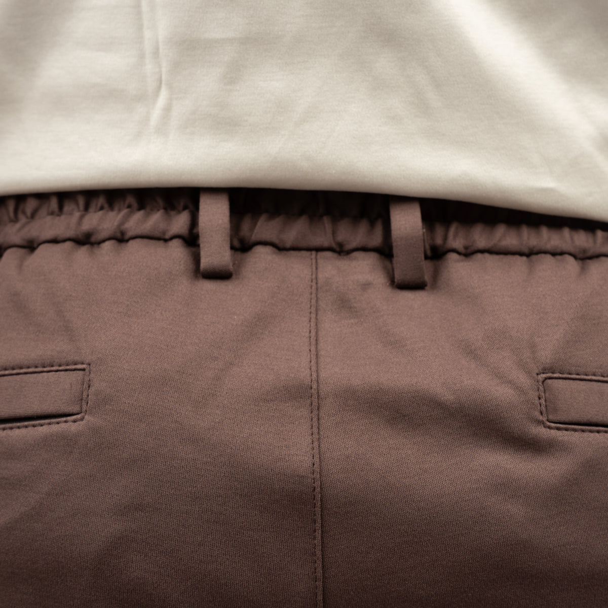 Valenza Pantalon Bruin | Supima Tapered Trousers