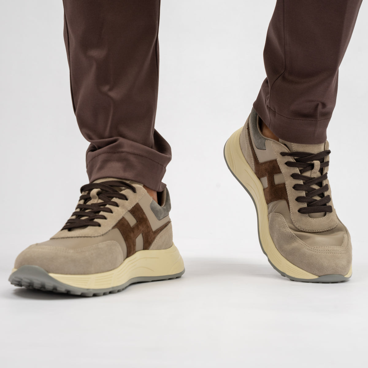 Valenza Pantalon Bruin | Supima Tapered Trousers