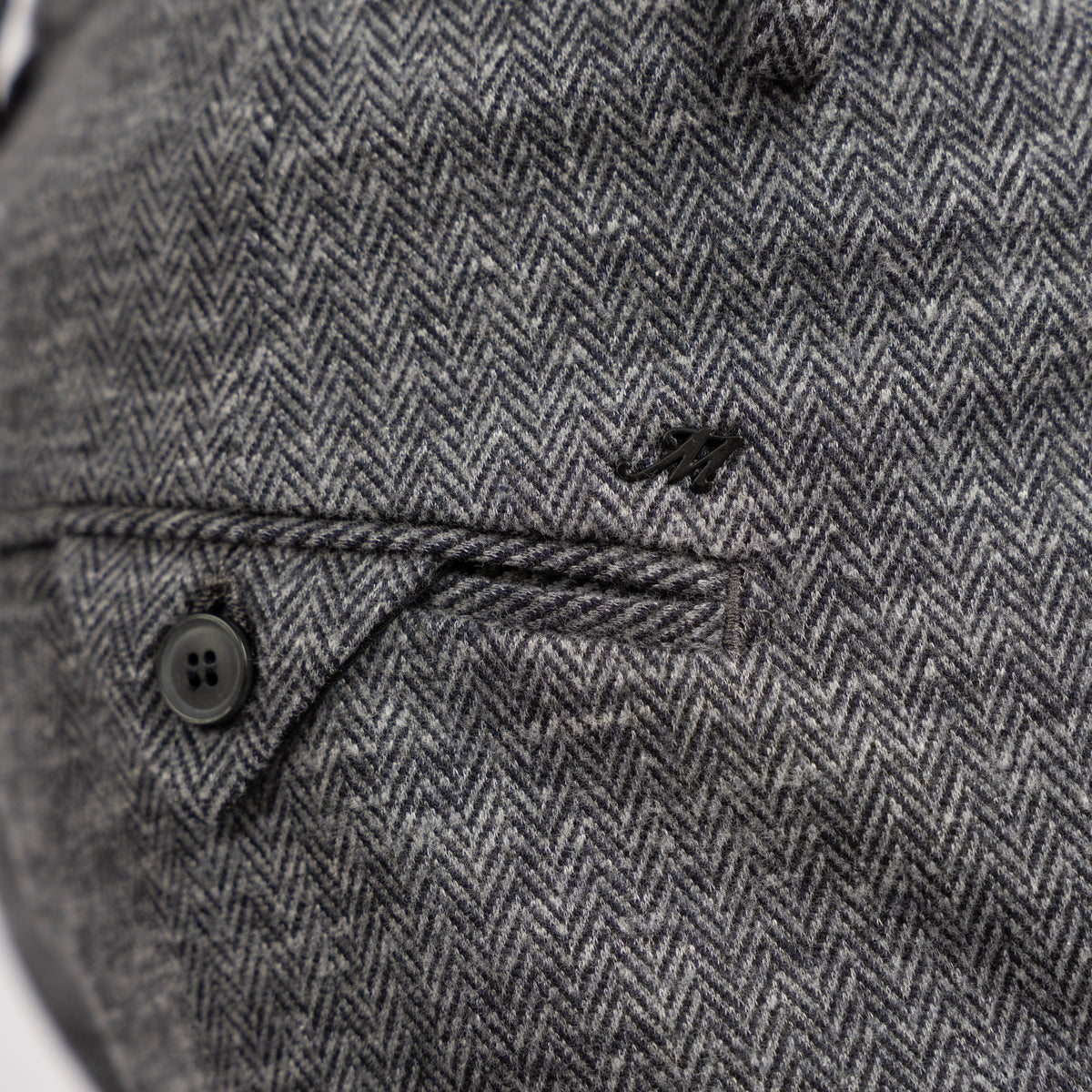 Mason's Chino Donkergrijs Visgraat | Torino Jog