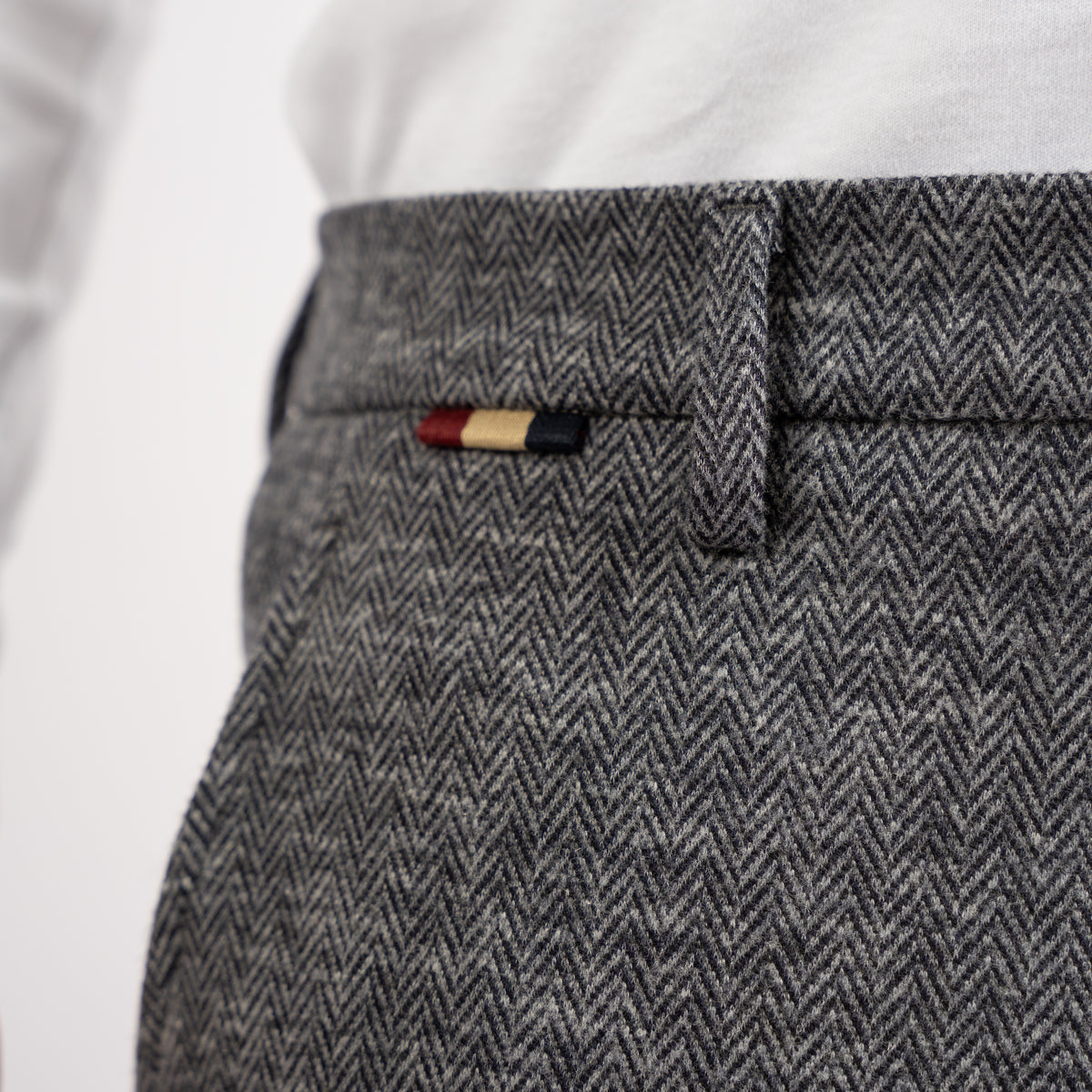 Mason's Chino Donkergrijs Visgraat | Torino Jog