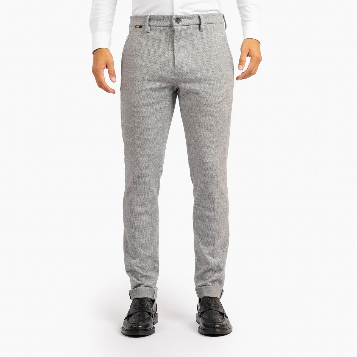 Mason's Chino Lichtgrijs Visgraat | Torino Jog
