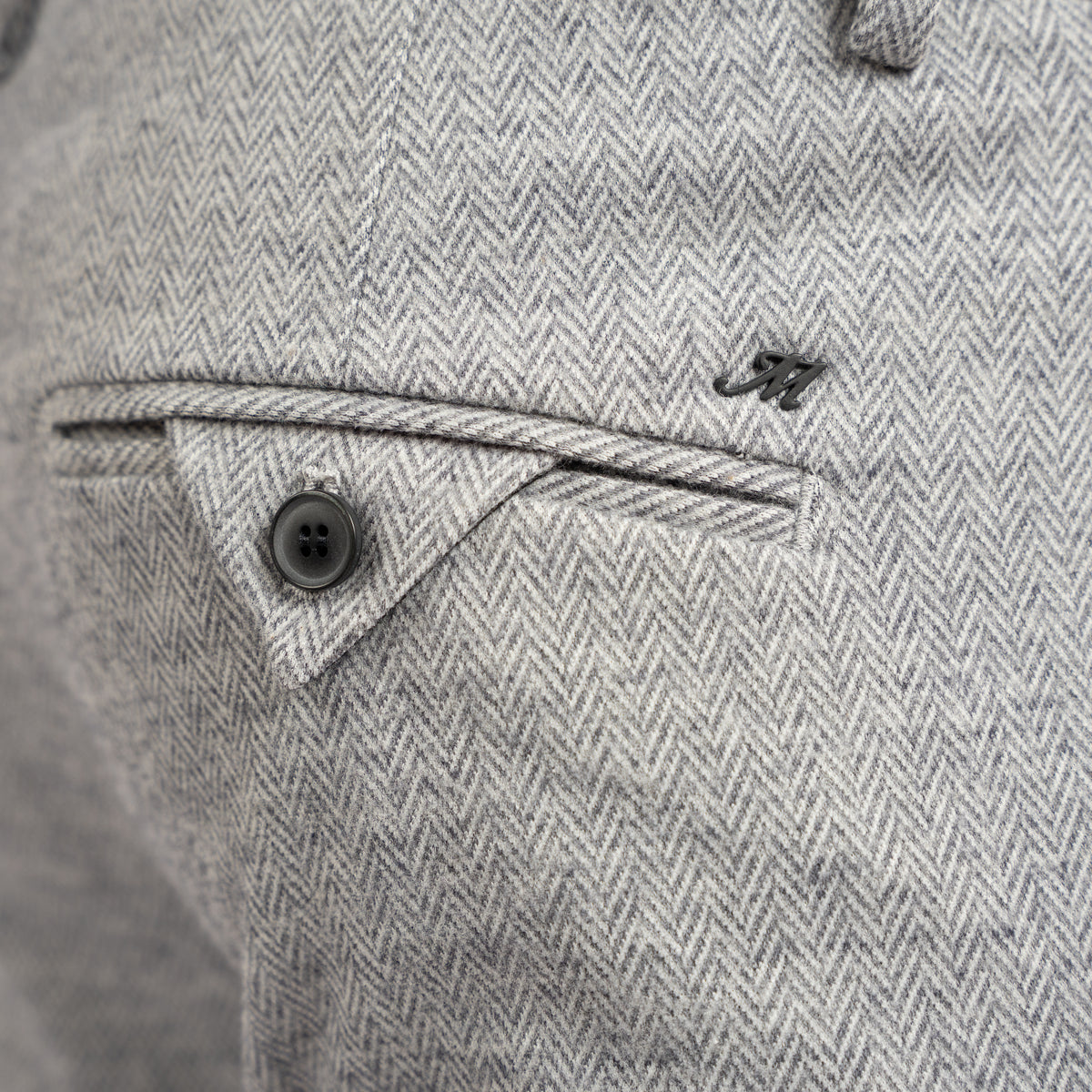 Mason's Chino Lichtgrijs Visgraat | Torino Jog