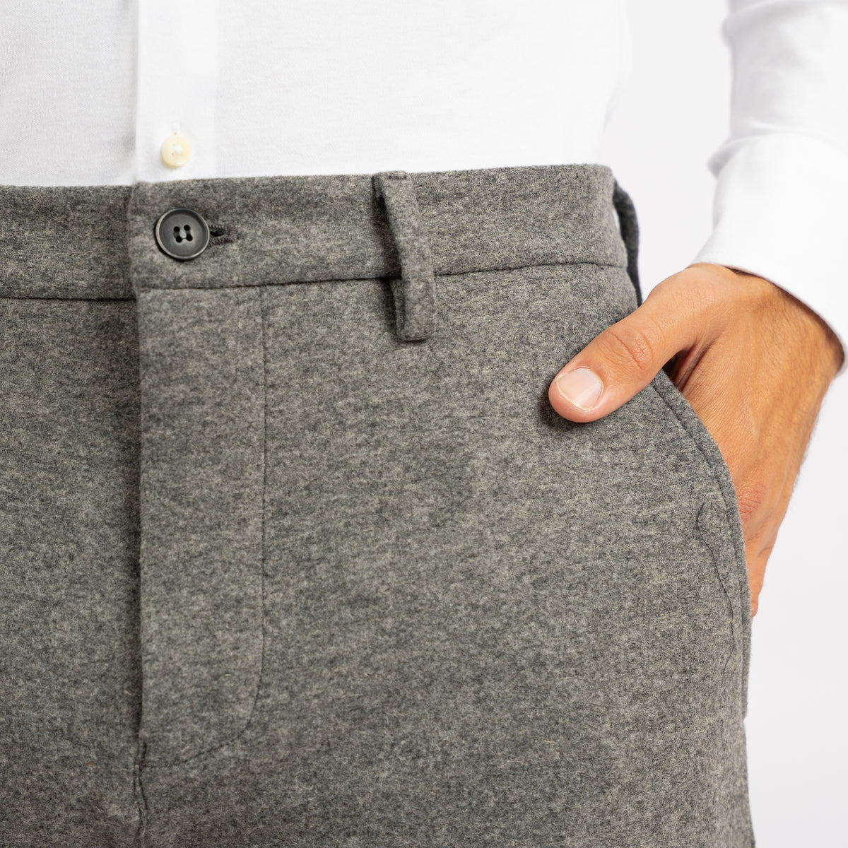 Mason's Flannel Chino Grijs | Torino Jog