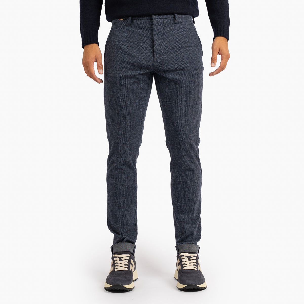 Mason's Chino Blauw Visgraat | Torino Jog