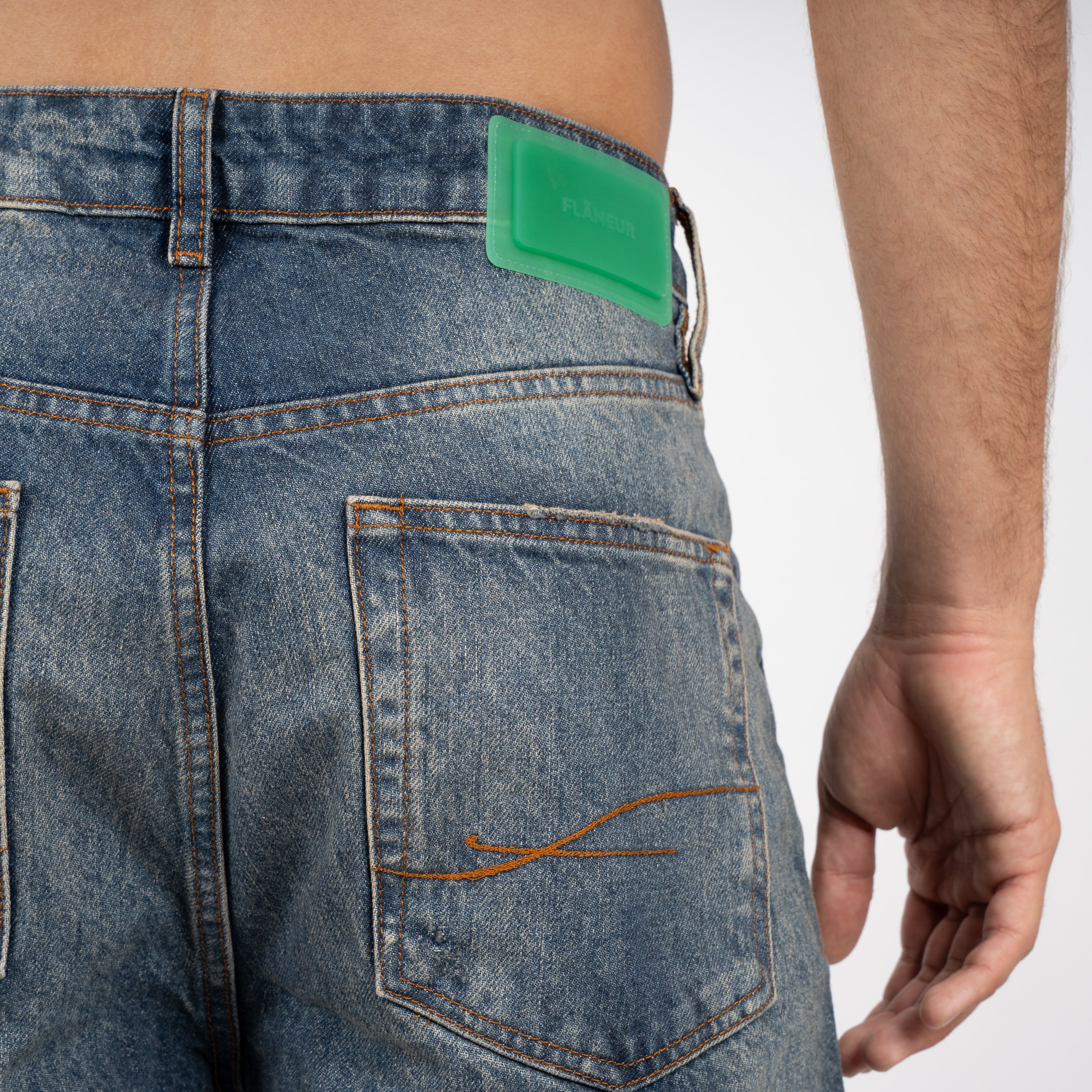 Flaneur Destroyed Jeans Blauw | Relaxed Jeans