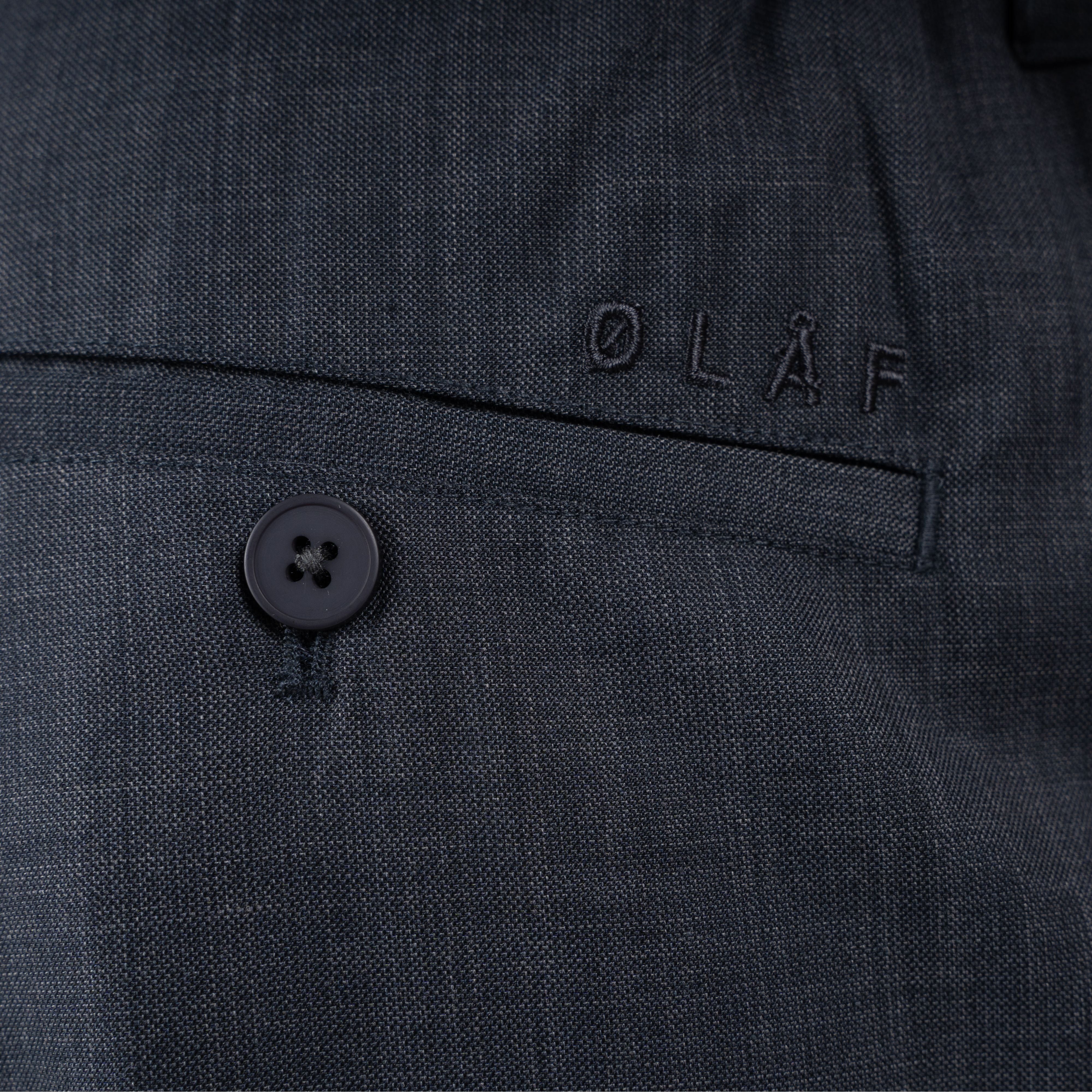 Olaf Pantalon Grijs | Regular Wool Blend Pleated