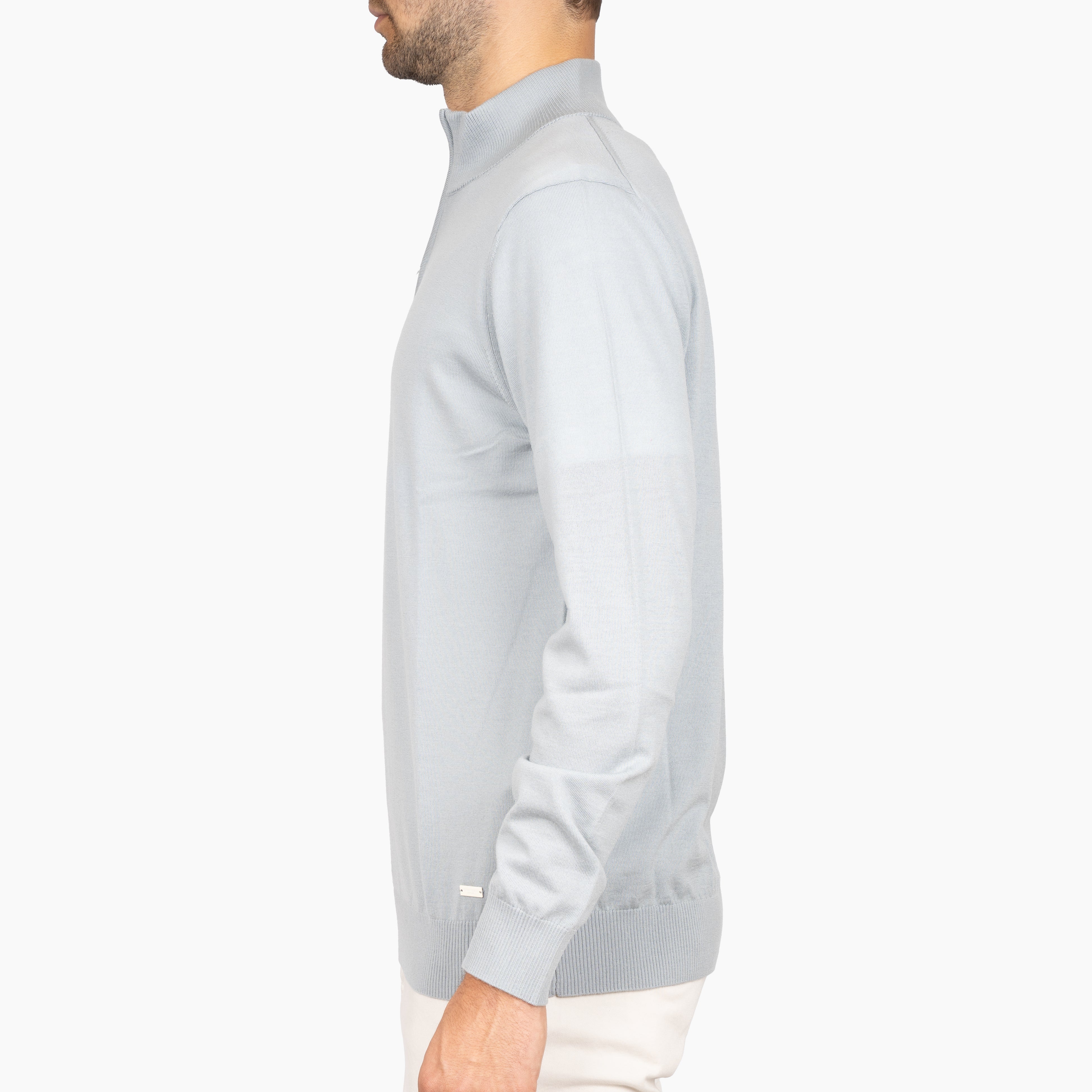 SEVEN DIALS Gebreide Trui met Rits Grijs | Bothe