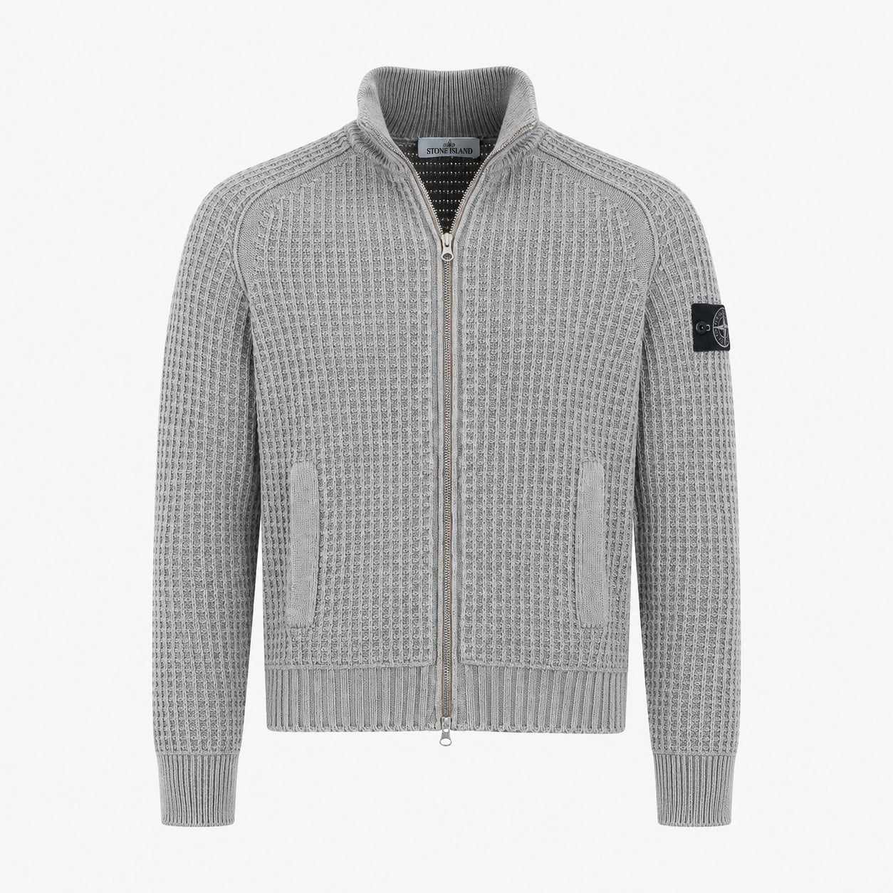 Stone Island Gebreid Vest Grijs | Recovered Cotton