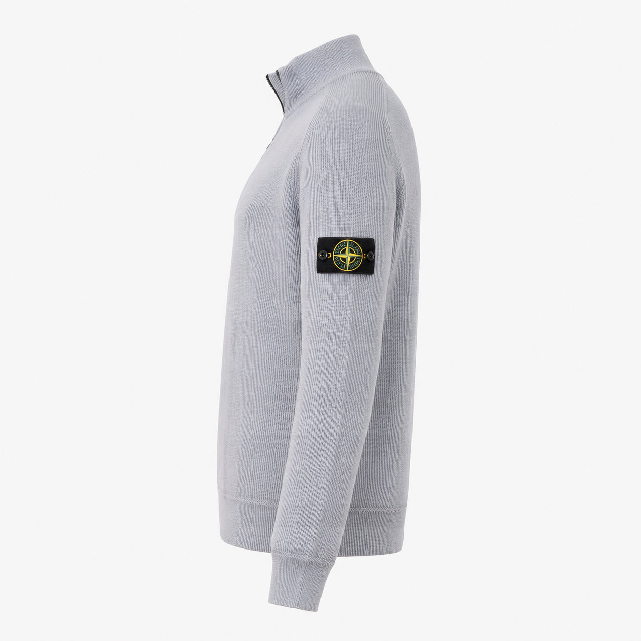 Stone Island Gebreide Trui met Rits Grijs | Soft Organic Cotton