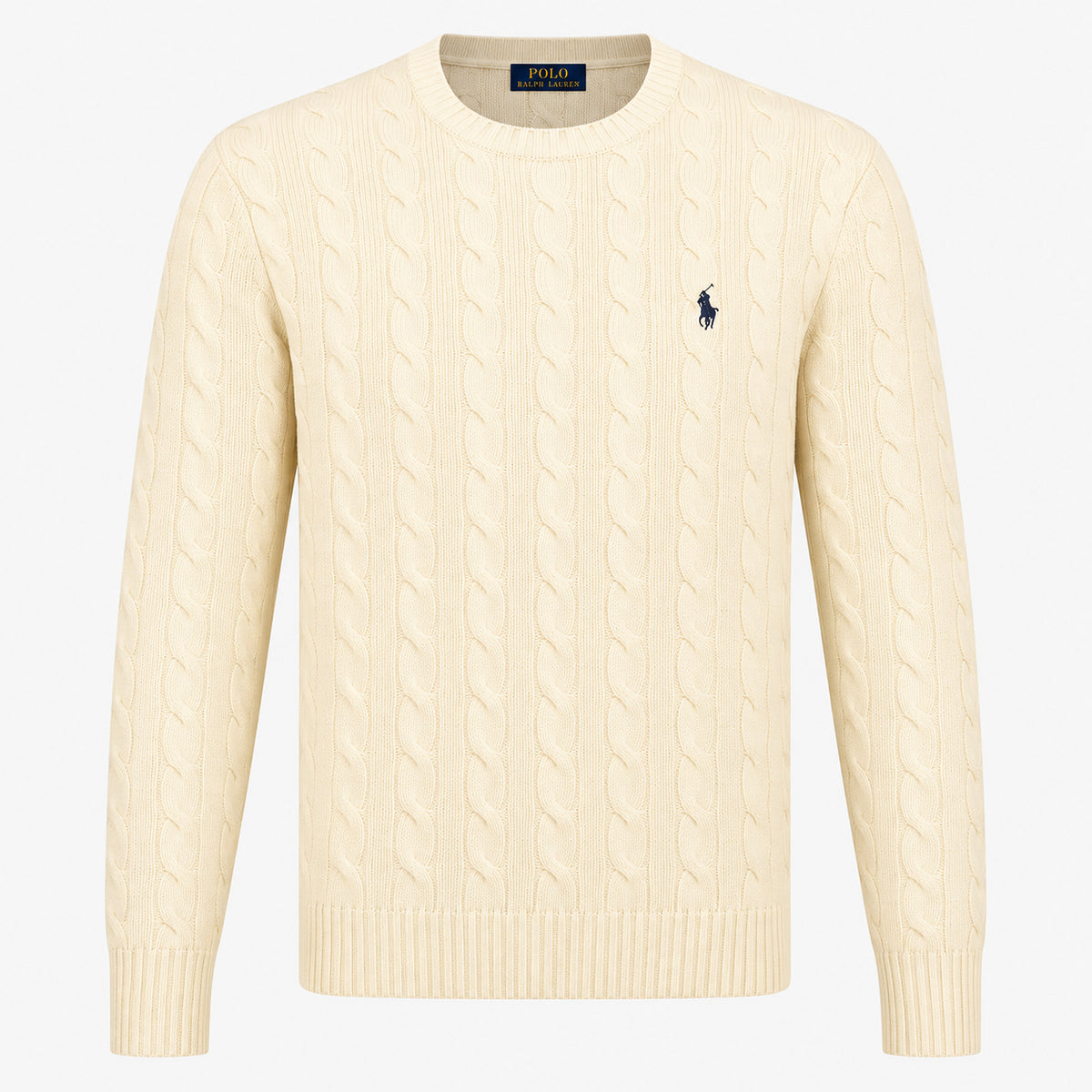 Ralph Lauren Gebreide Kabeltrui Crème | Cable-Knit
