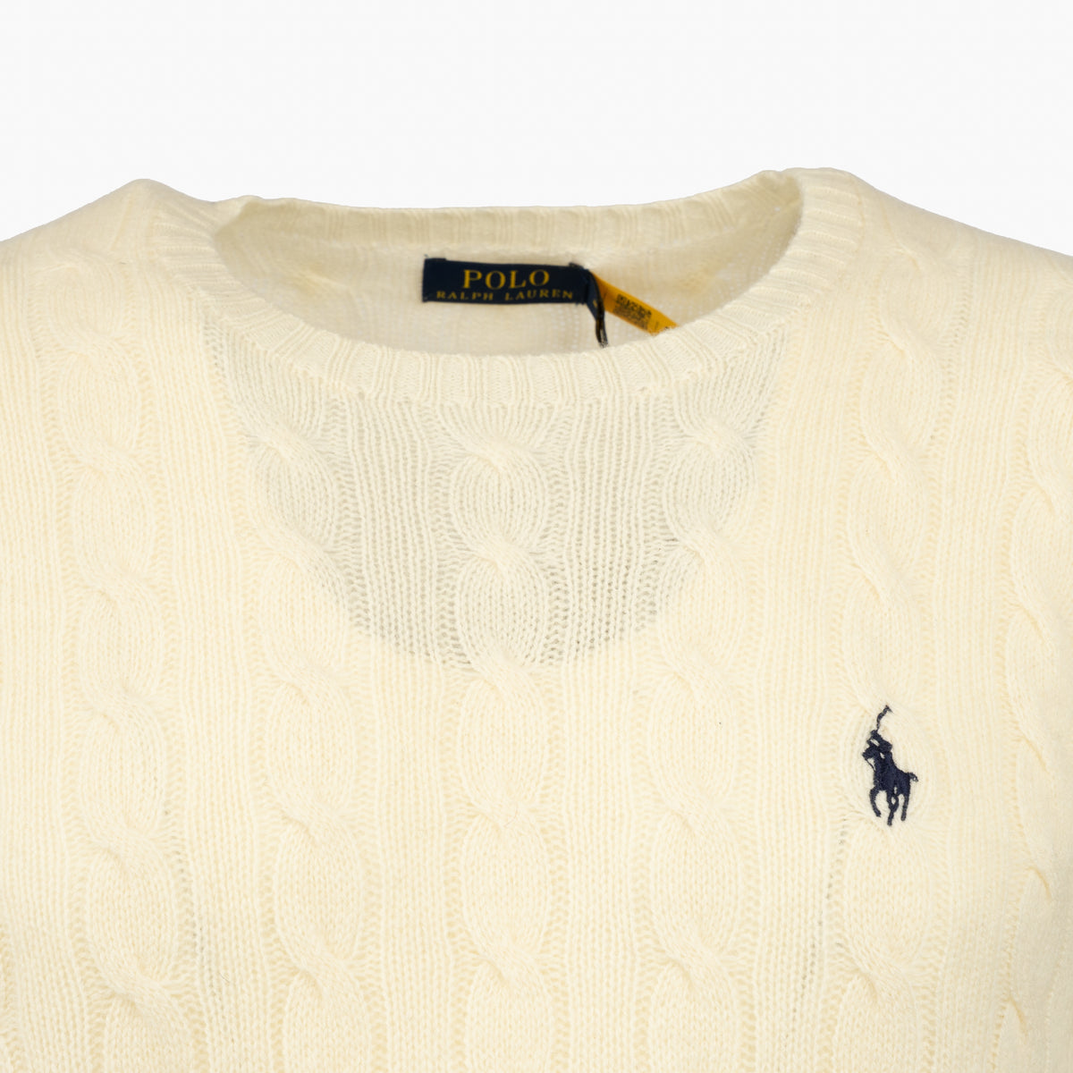 Ralph Lauren Gebreide Kabeltrui Crème | Cable-Knit