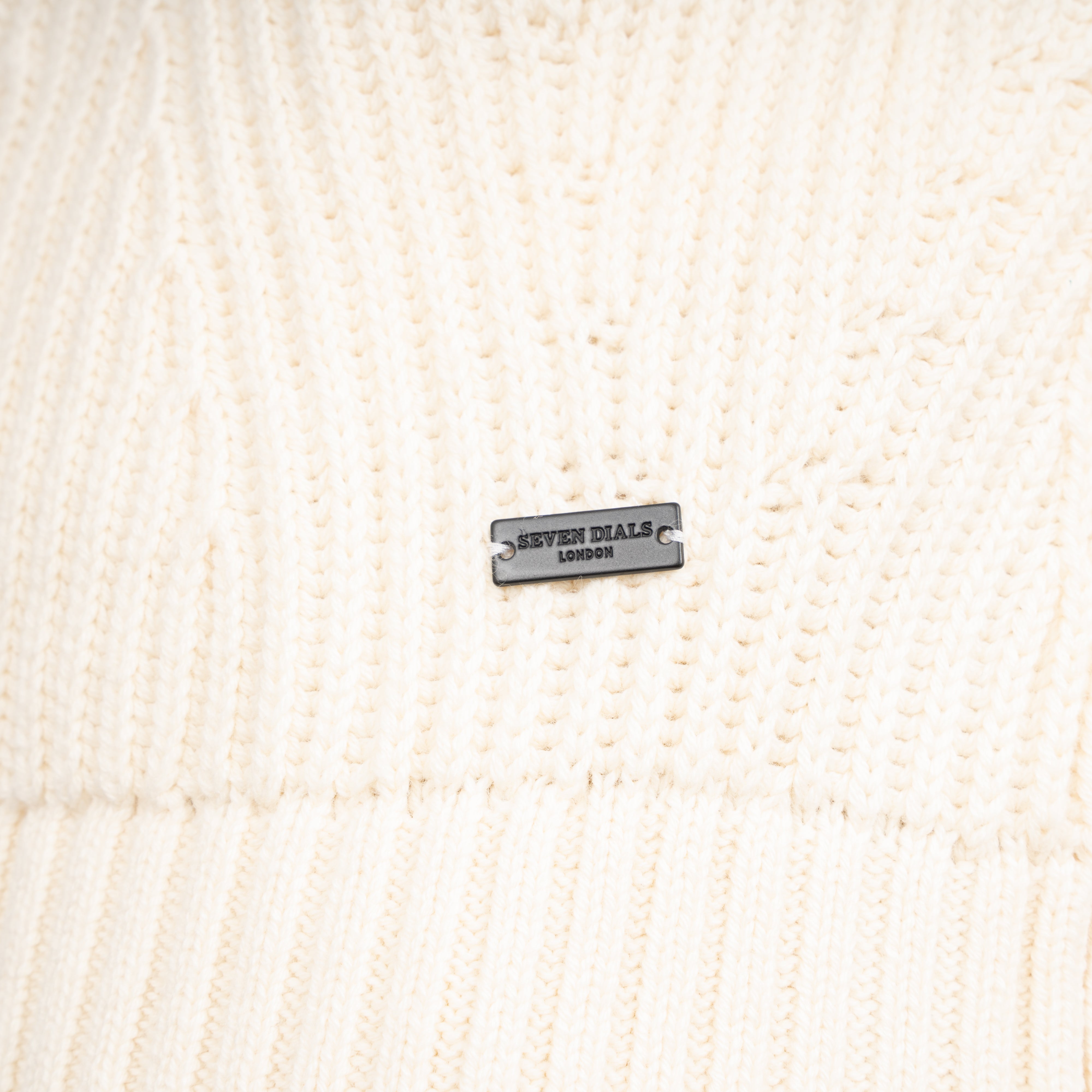 SEVEN DIALS Gebreide Trui met Rits Off-White | Quinn