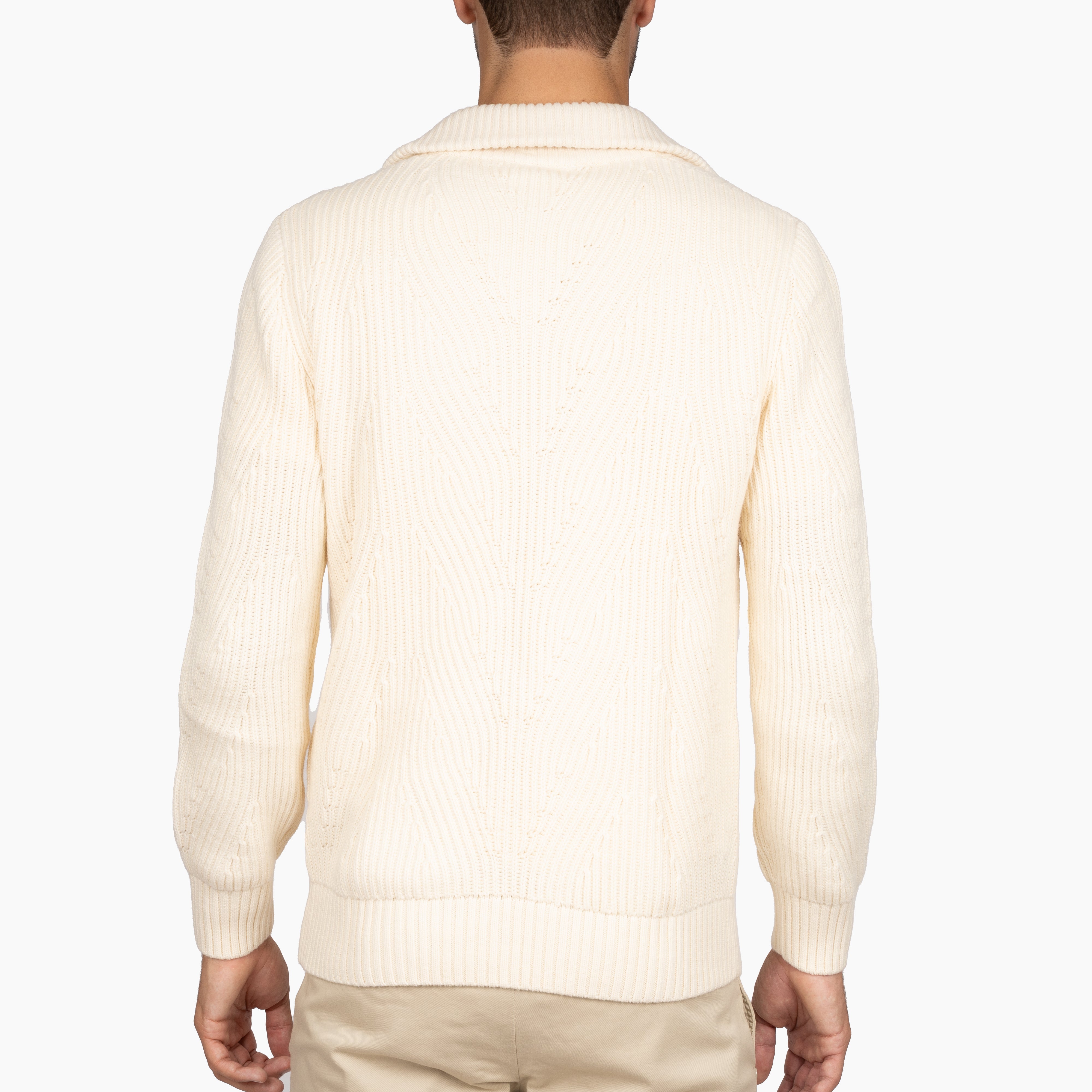SEVEN DIALS Gebreide Trui met Rits Off-White | Quinn