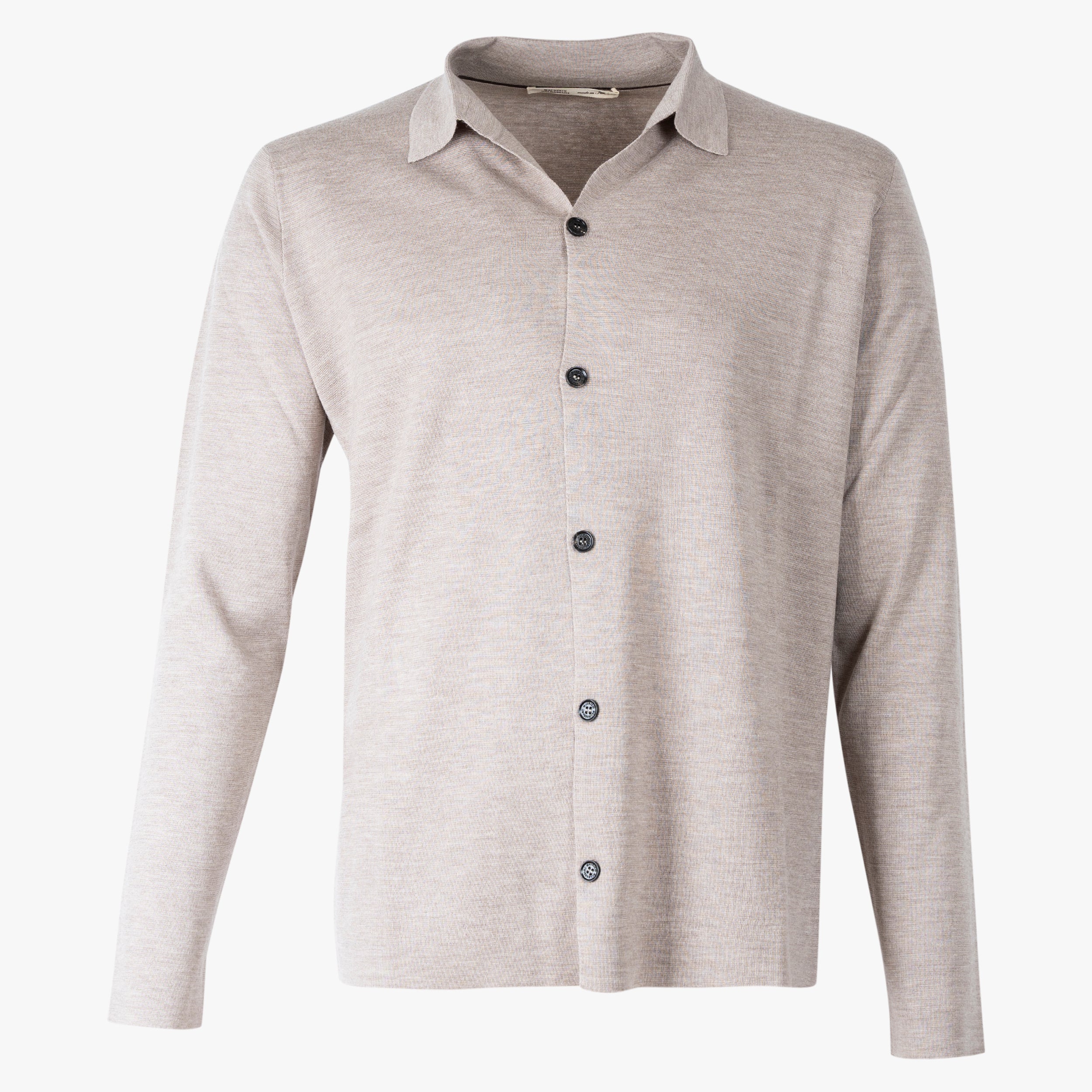 Maurizio Baldassari Gebreid Overshirt Beige | Milano High Tech Knit