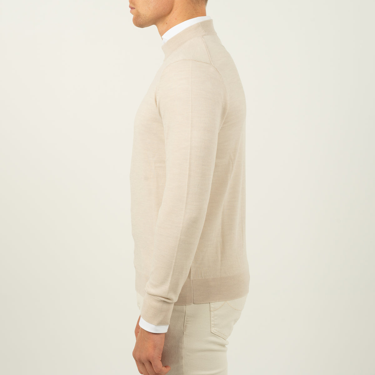 SEVEN DIALS Gebreide Turtleneck Trui Beige | Goy