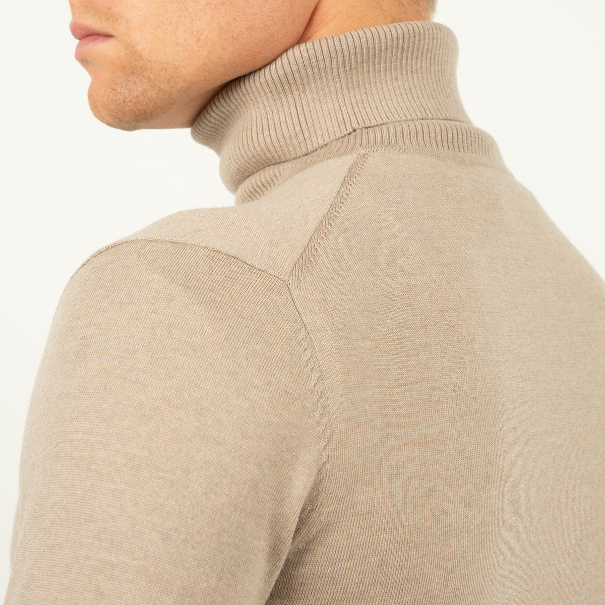 SEVEN DIALS Gebreide Coltrui Beige | Shawn