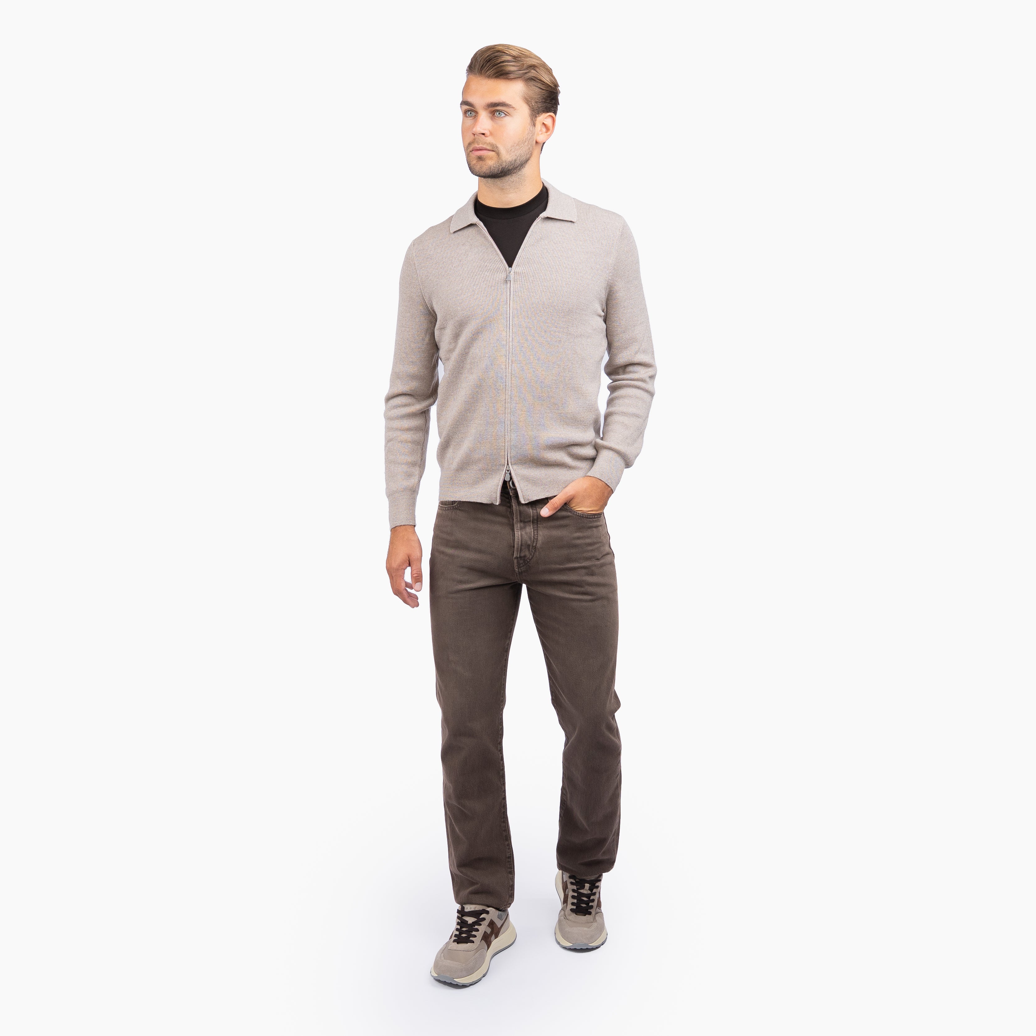 Gran Sasso Vest Beige | Extrafine Merino