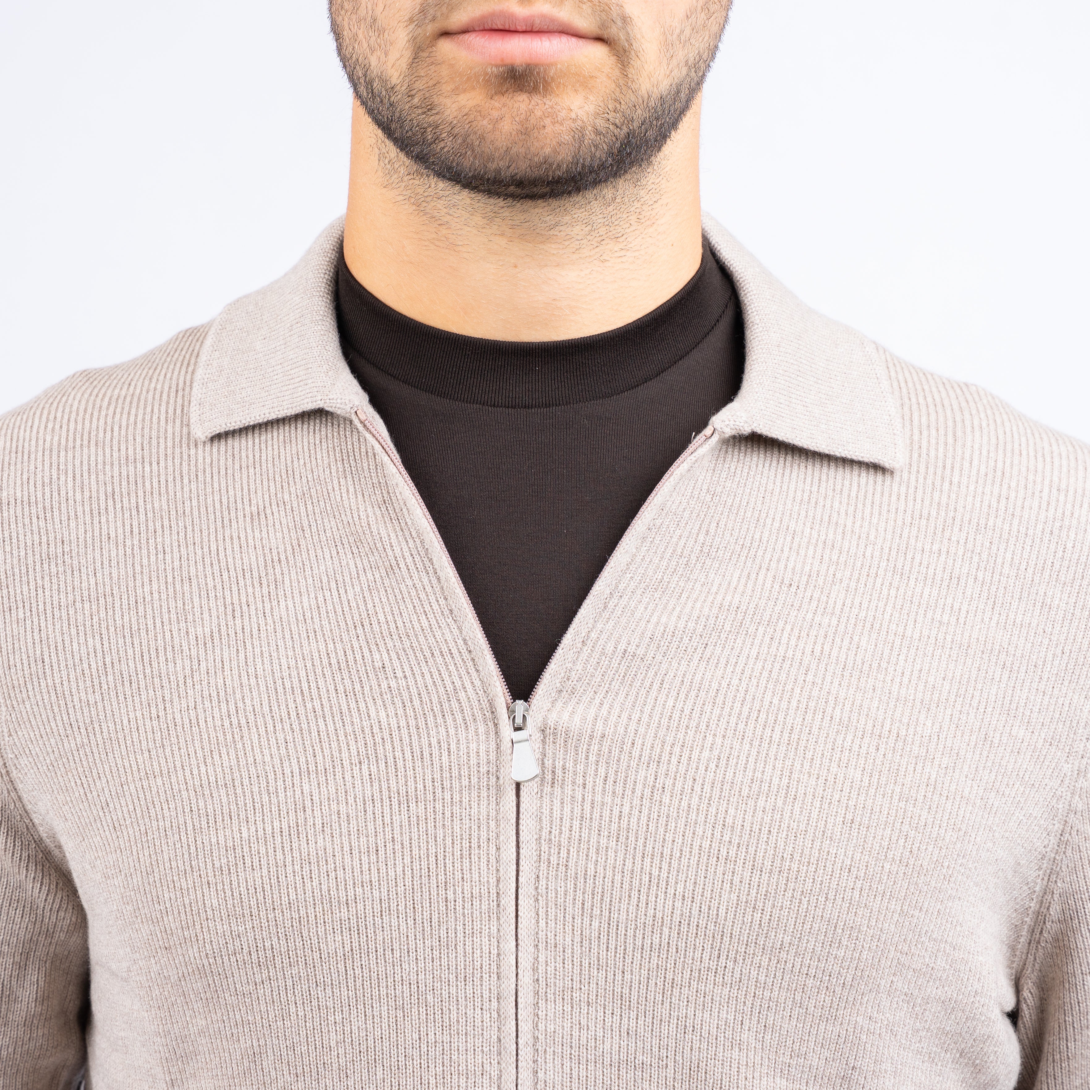 Gran Sasso Vest Beige | Extrafine Merino
