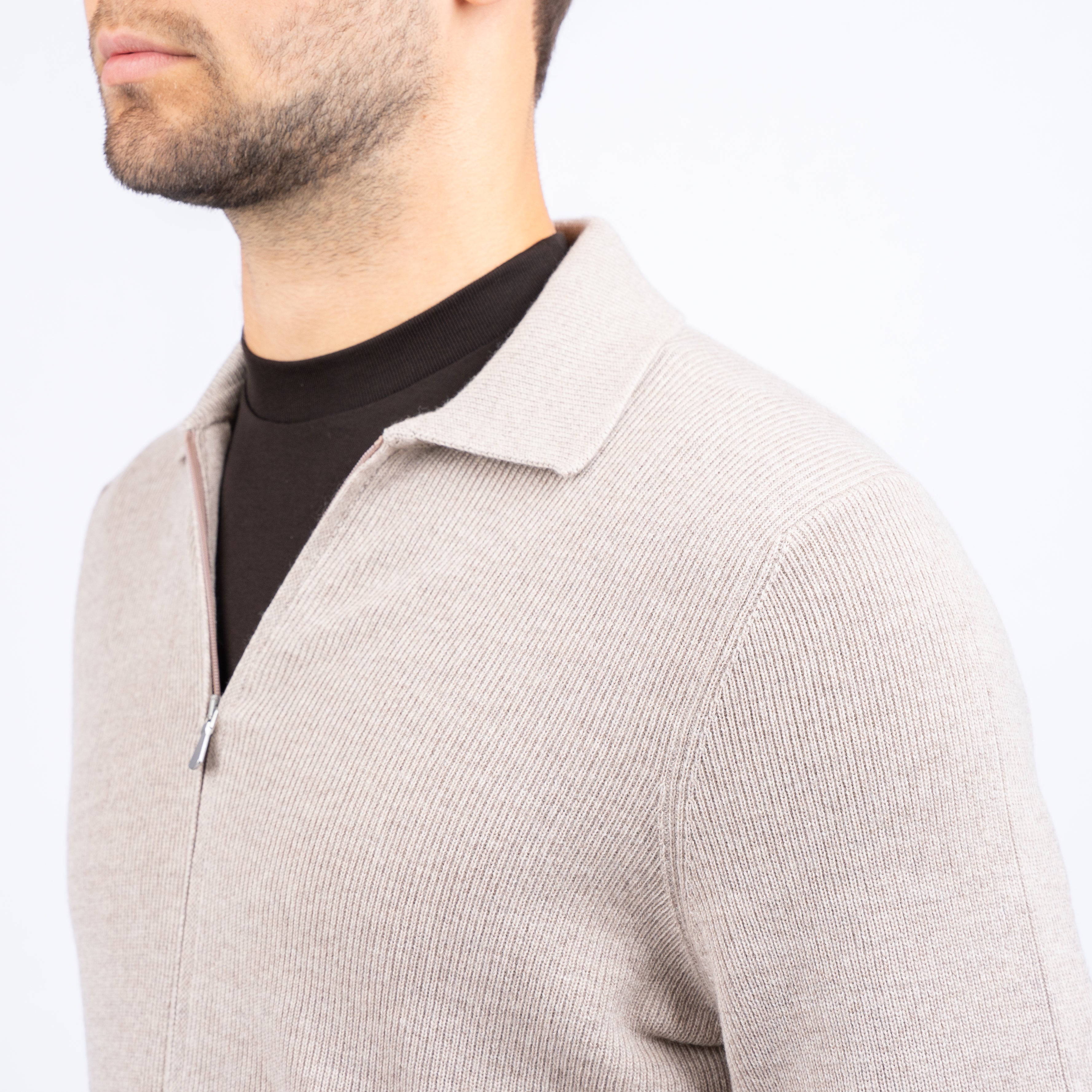 Gran Sasso Vest Beige | Extrafine Merino