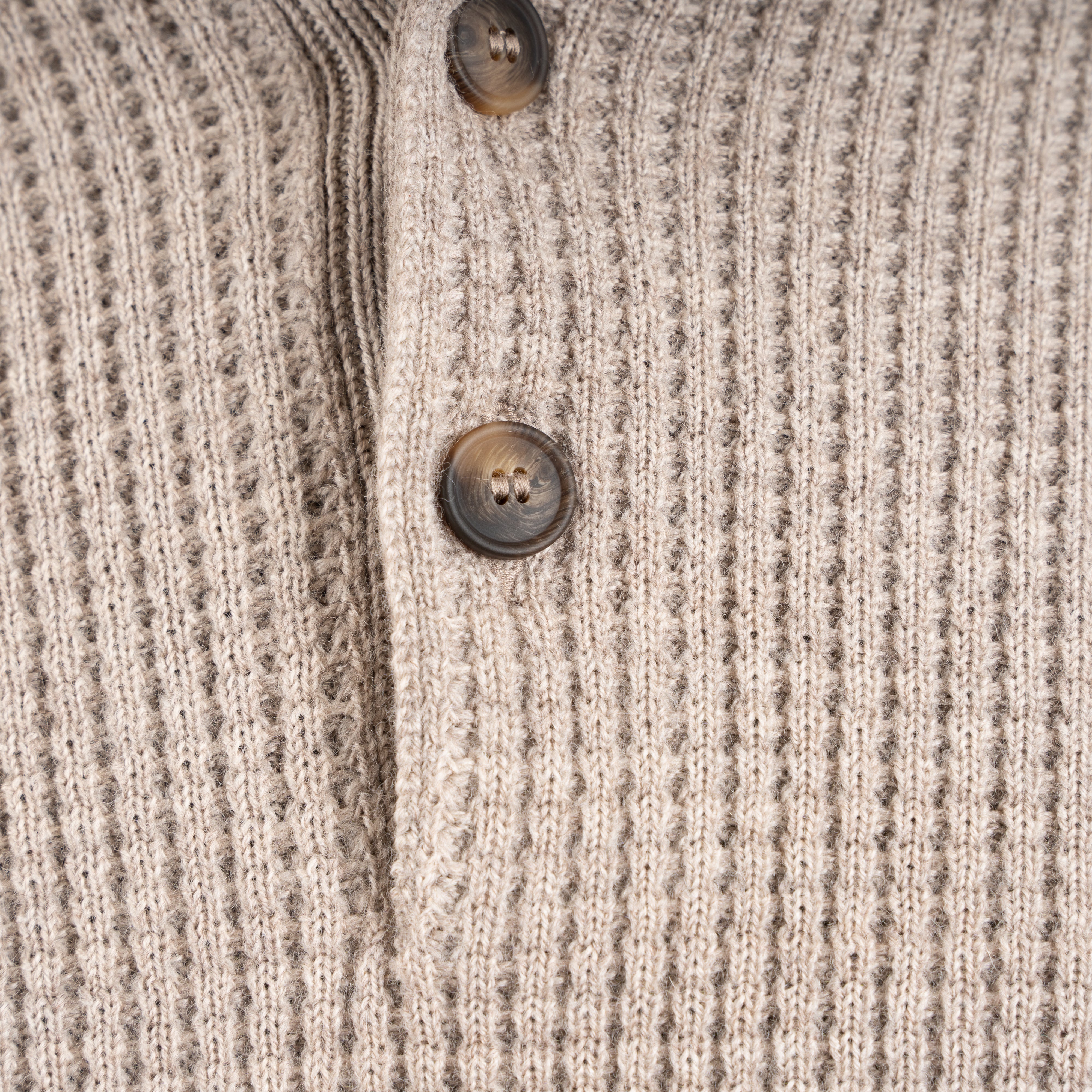 Gran Sasso Gebreide Polotrui Beige | Extrafine Merino