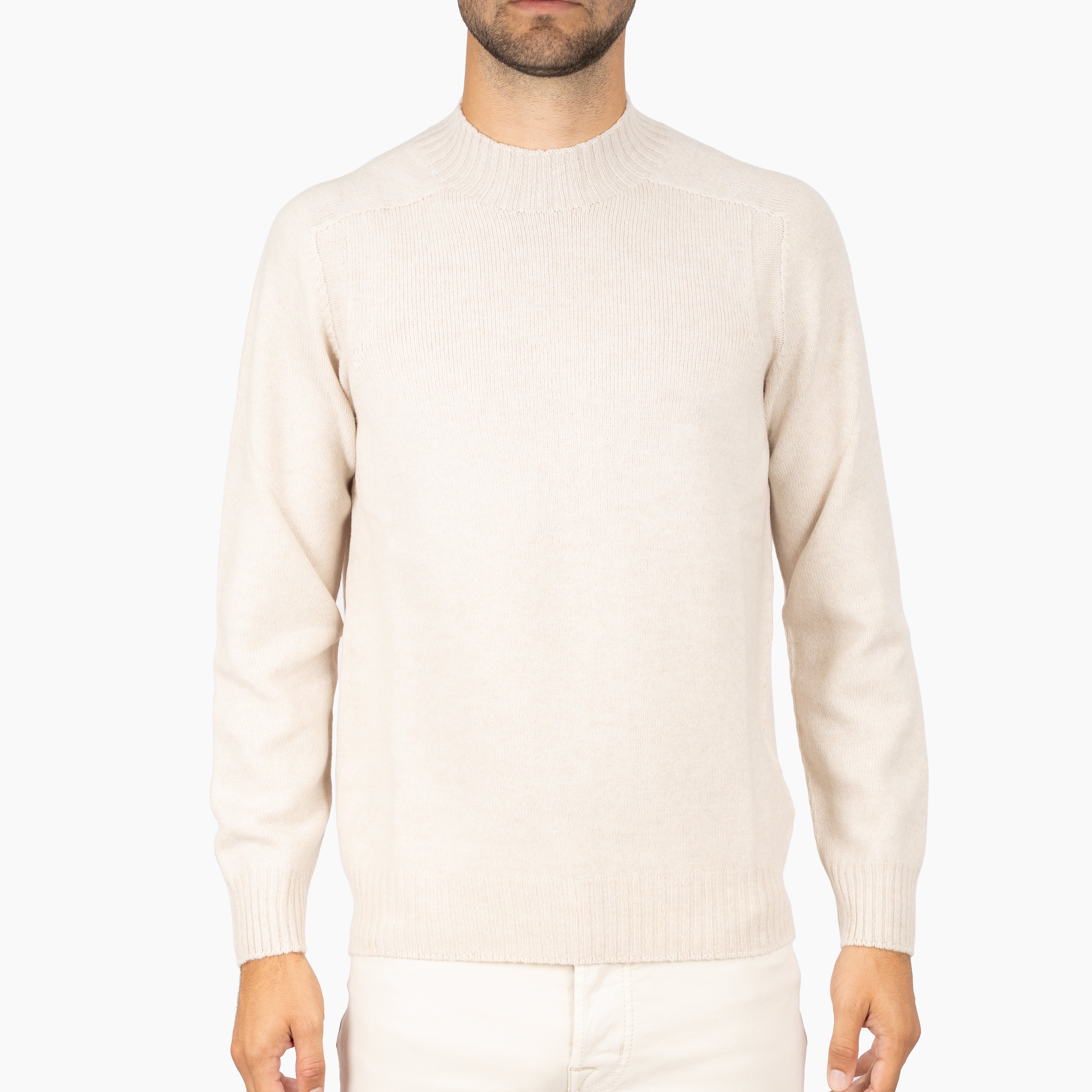 Gran Sasso Gebreide Turtleneck Trui Beige | Super Geelong