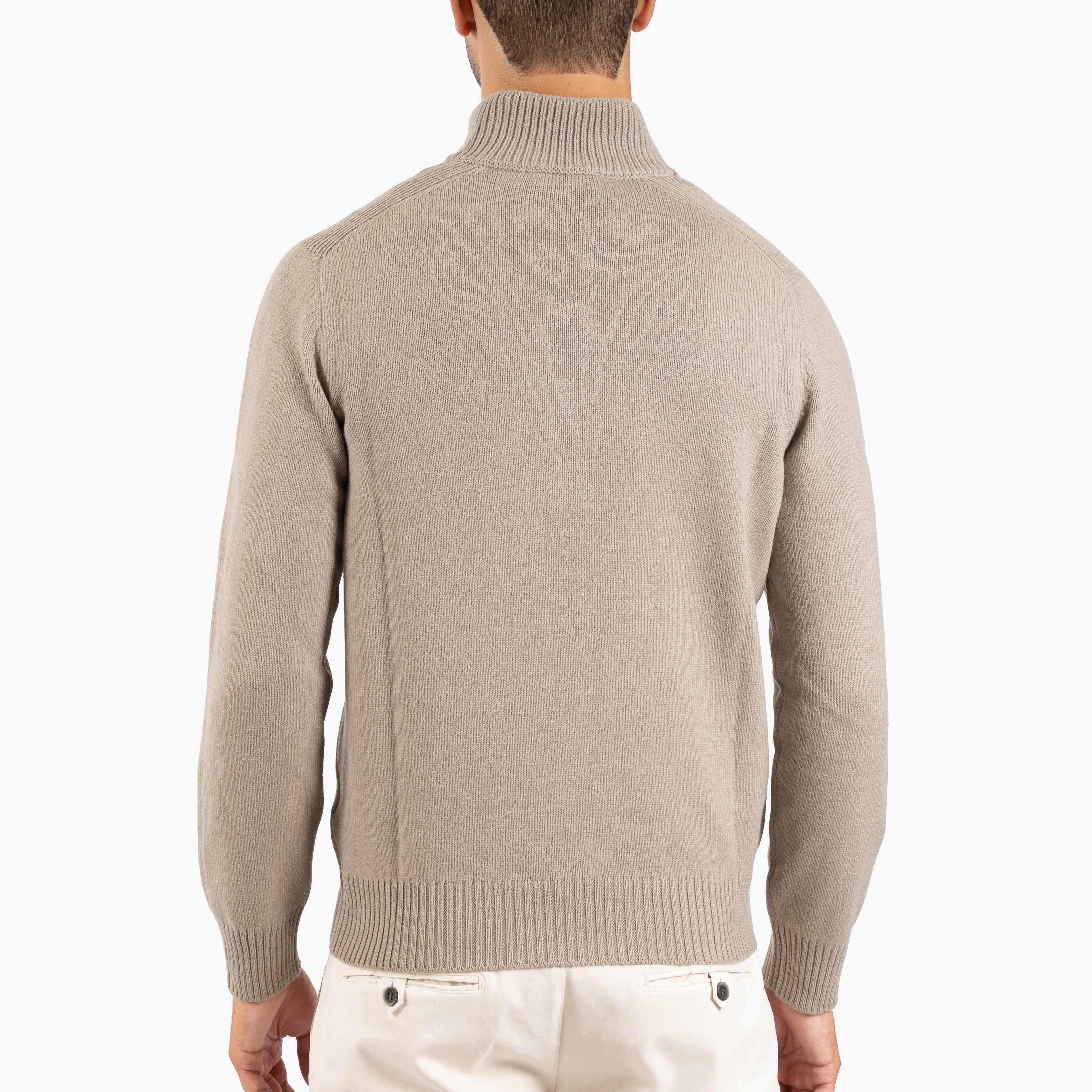 Gran Sasso Gebreide Trui met Knopenlijst Beige | Super Geelong