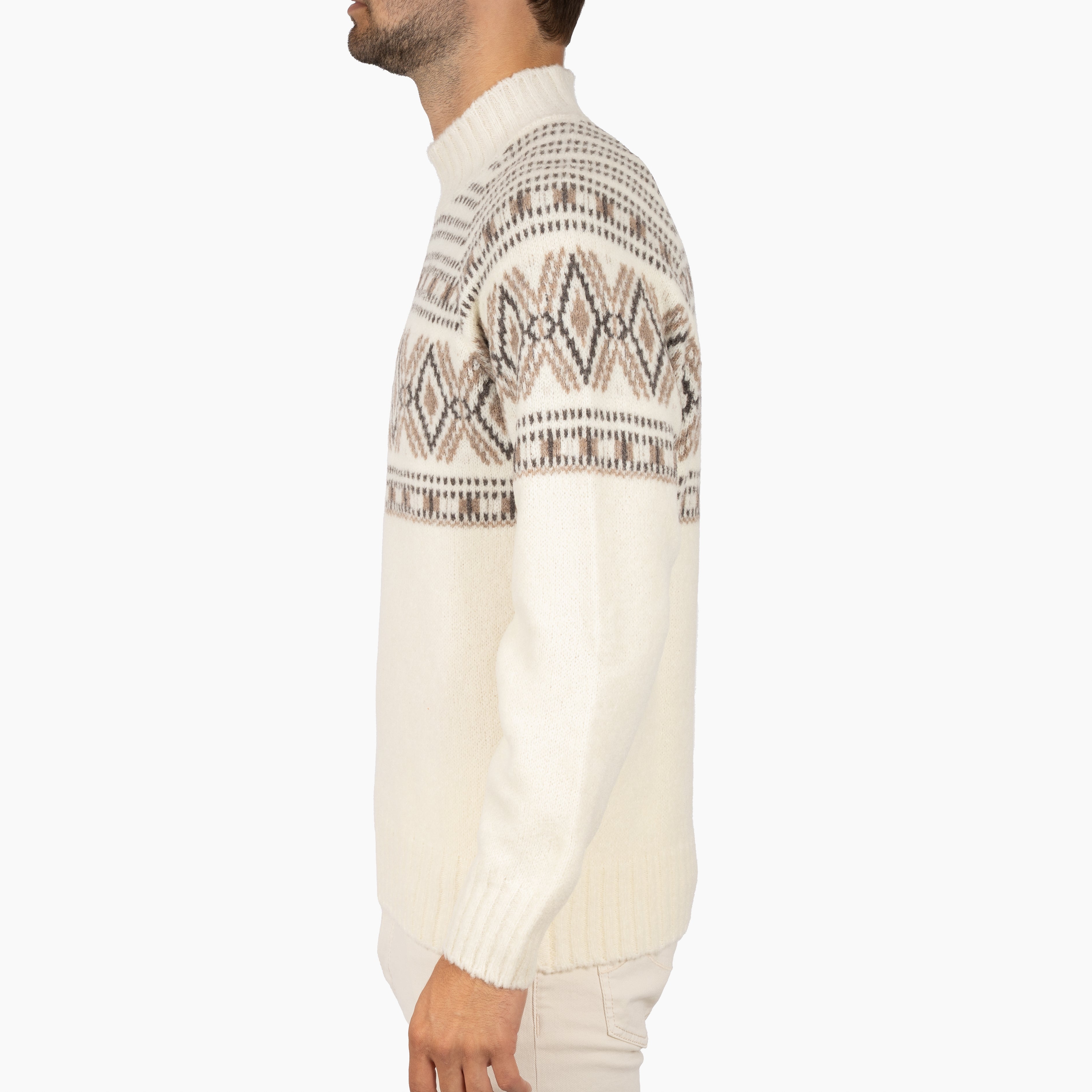 Gran Sasso Gebreide Turtleneck Trui Crème