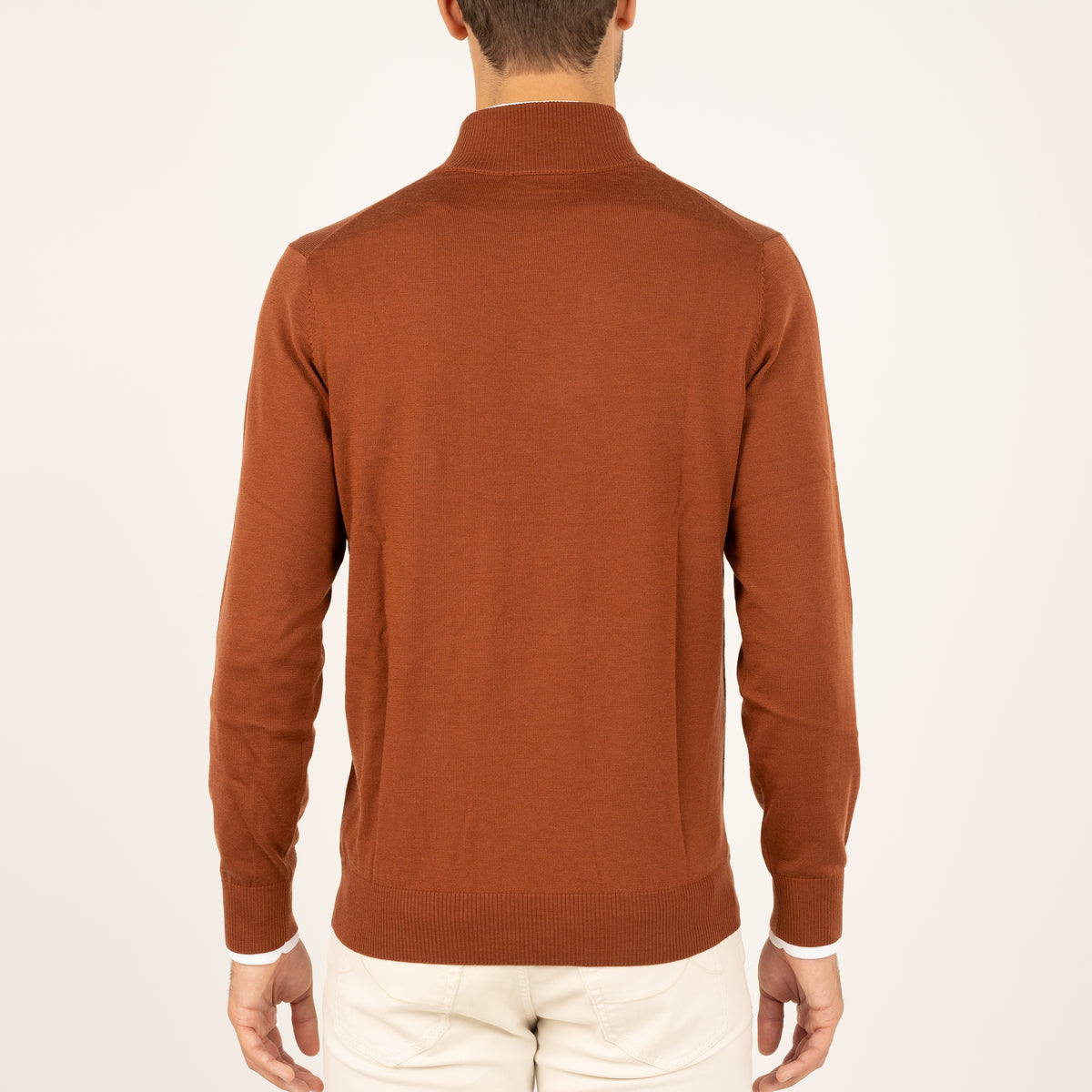 SEVEN DIALS Gebreide Trui met Rits Camel | Saul