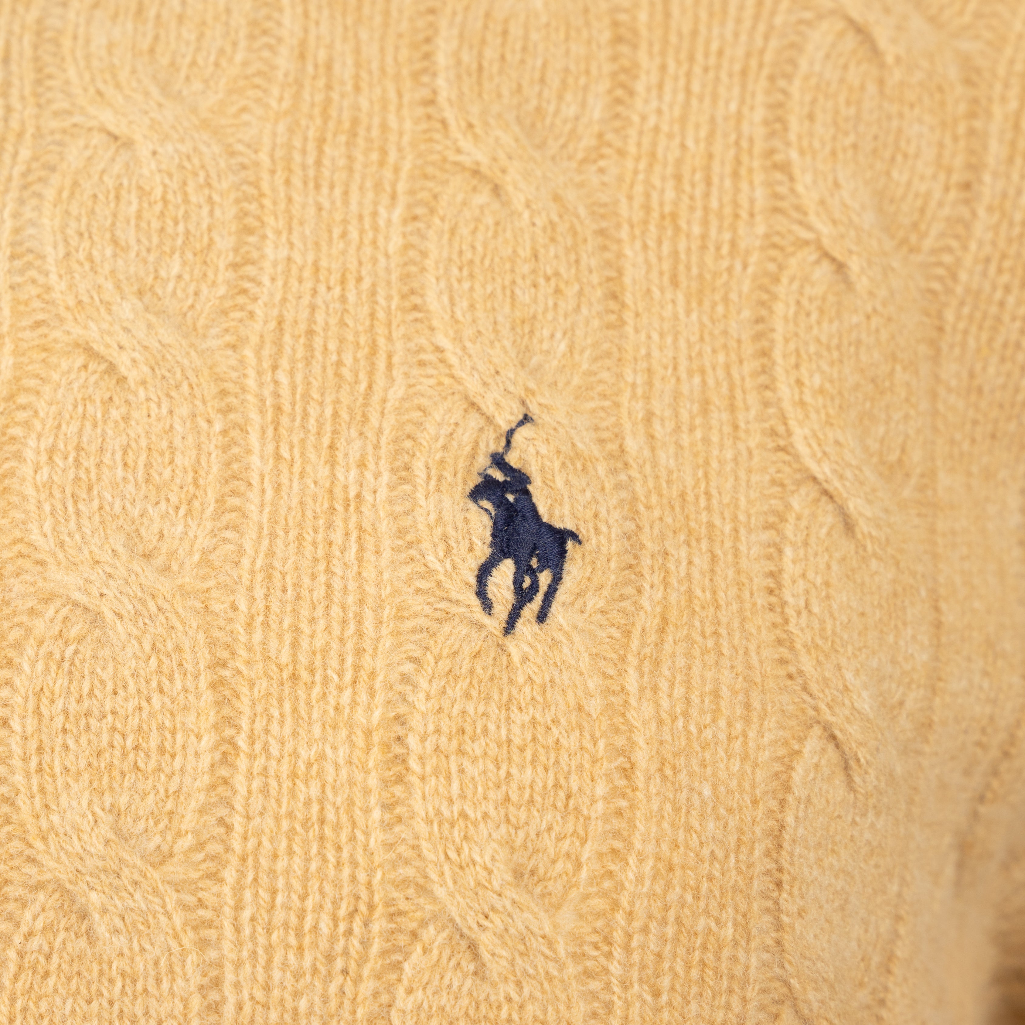Ralph Lauren Gebreide Kabeltrui Camel | Cable-Knit