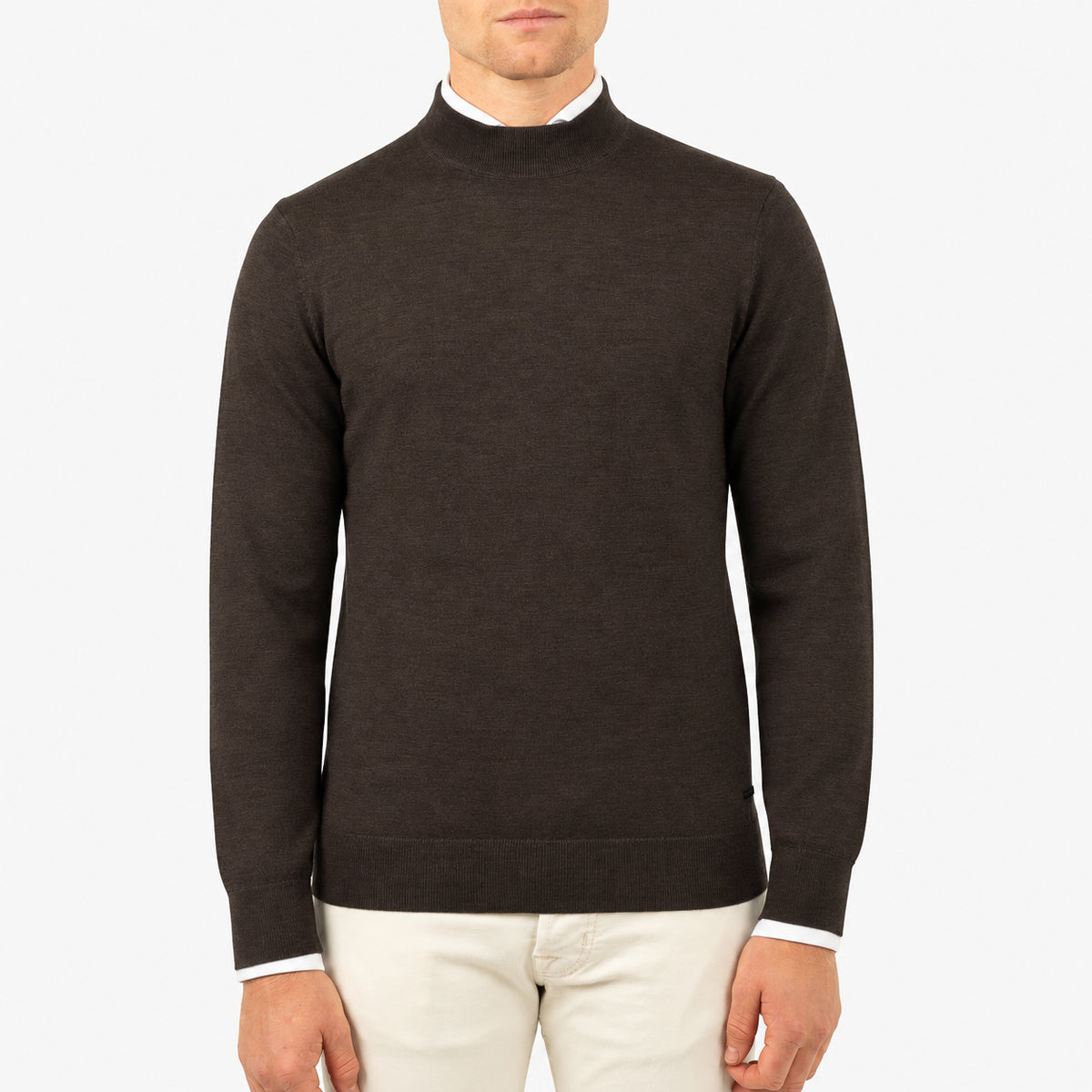 SEVEN DIALS Gebreide Turtleneck Trui Donkerbruin | Goy
