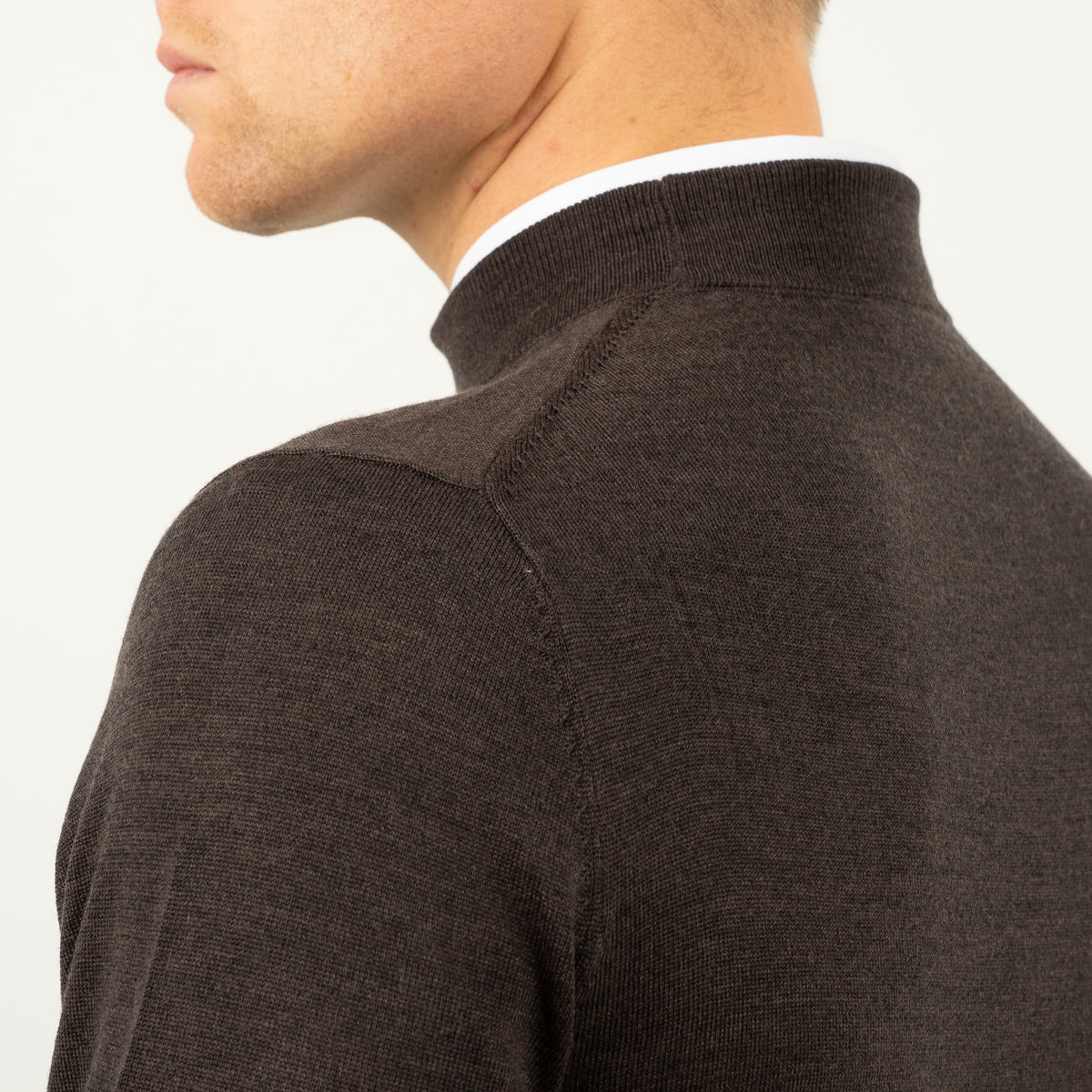 SEVEN DIALS Gebreide Turtleneck Trui Donkerbruin | Goy