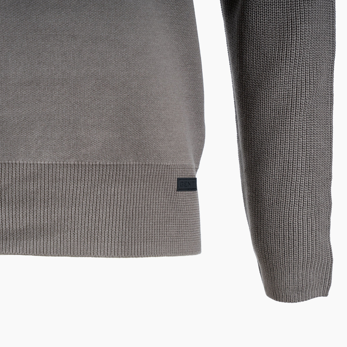 Genti Gebreide Trui met Rits Bruin | Cotton & Nylon