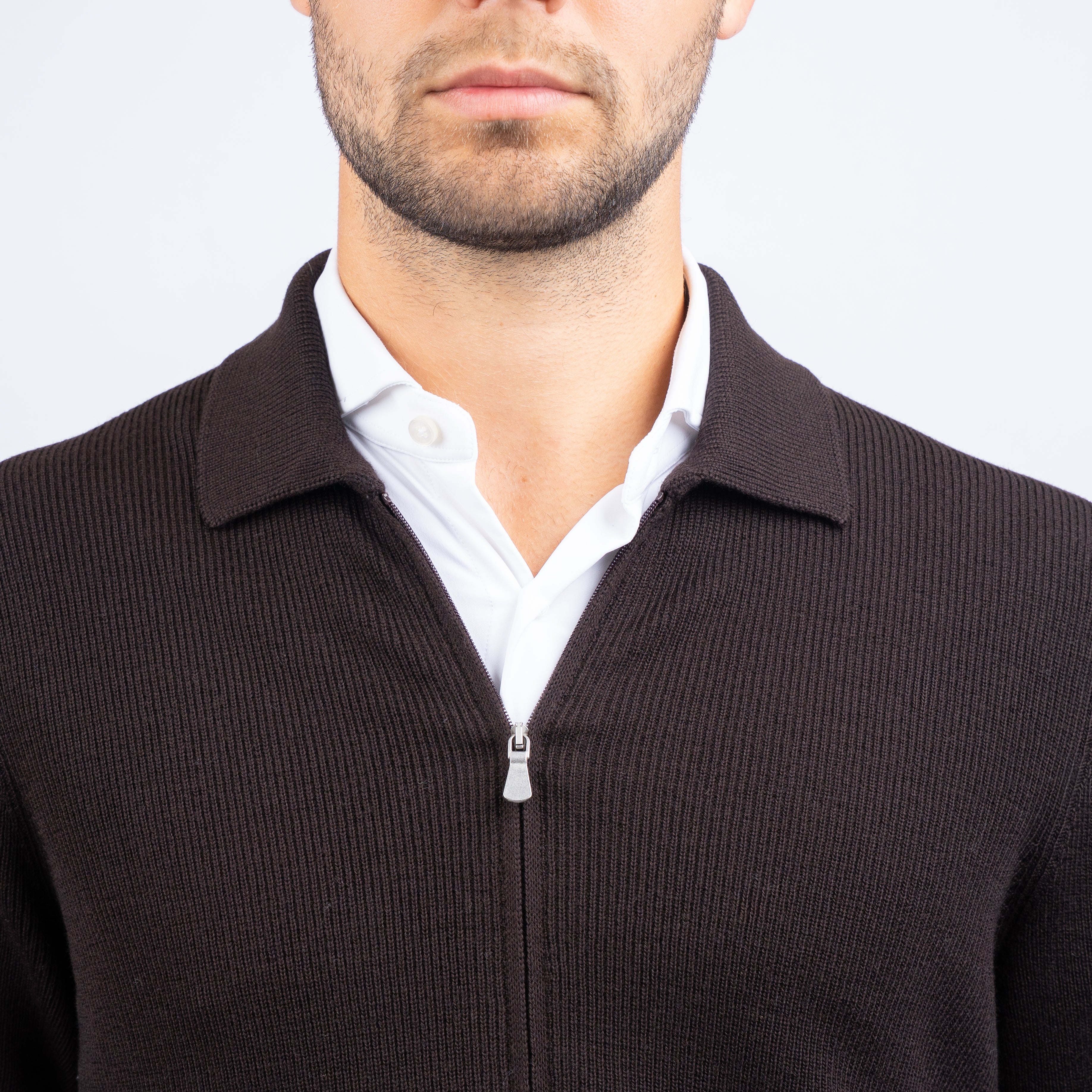 Gran Sasso Vest Bruin | Extrafine Merino
