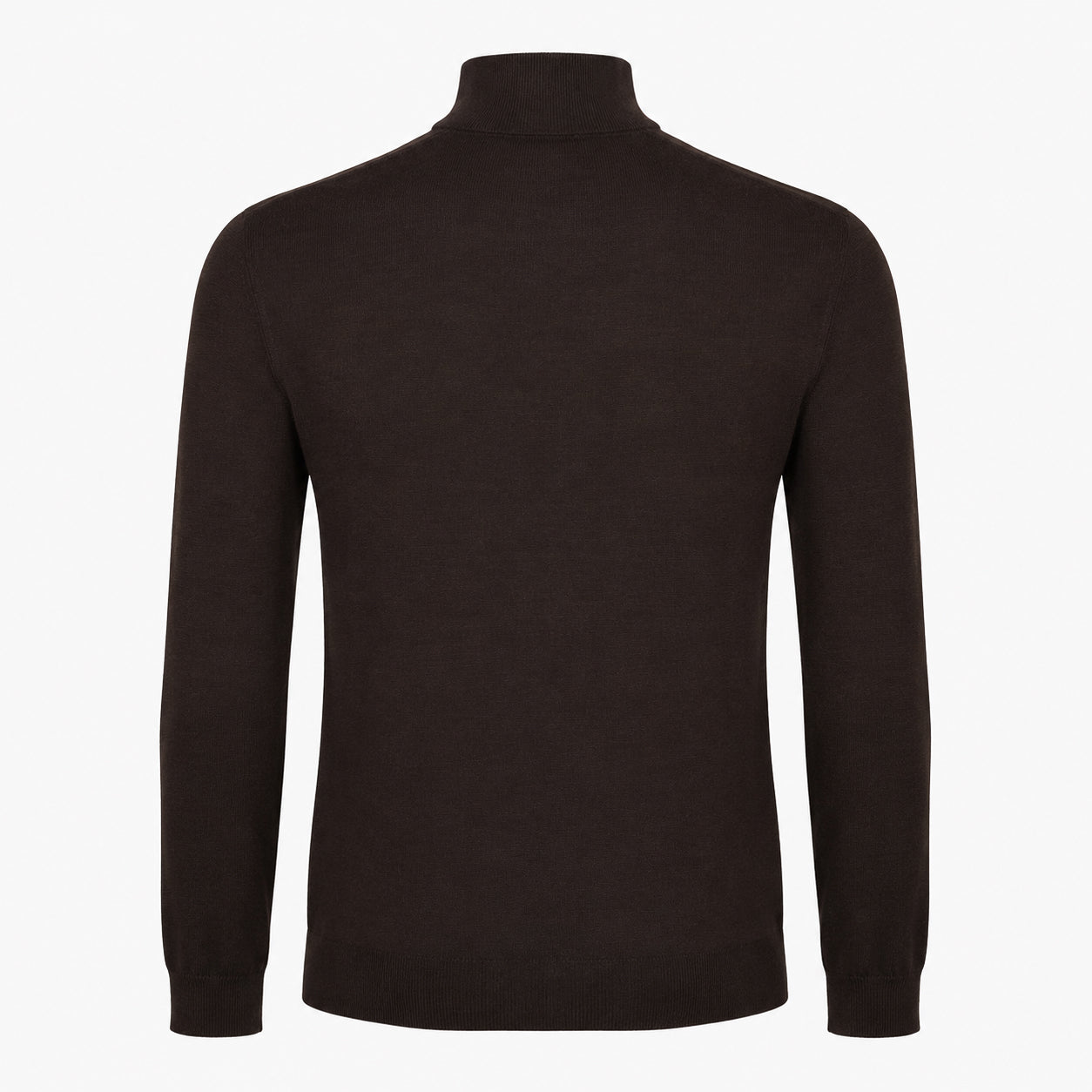 Fedeli Gebreide Trui met Rits Bruin | Favonio Superfine Wool 140