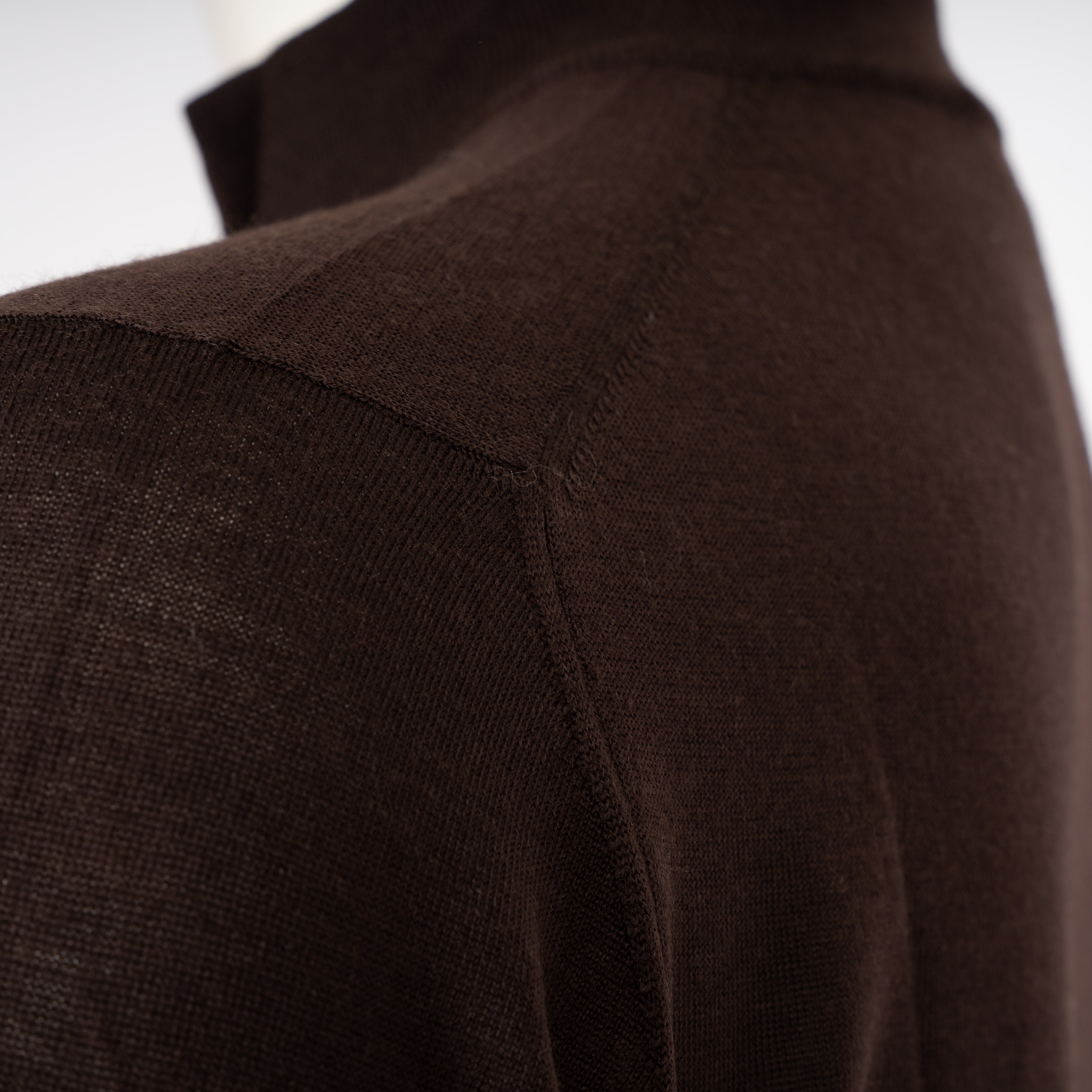 Fedeli Gebreide Trui met Rits Bruin | Favonio Superfine Wool 140