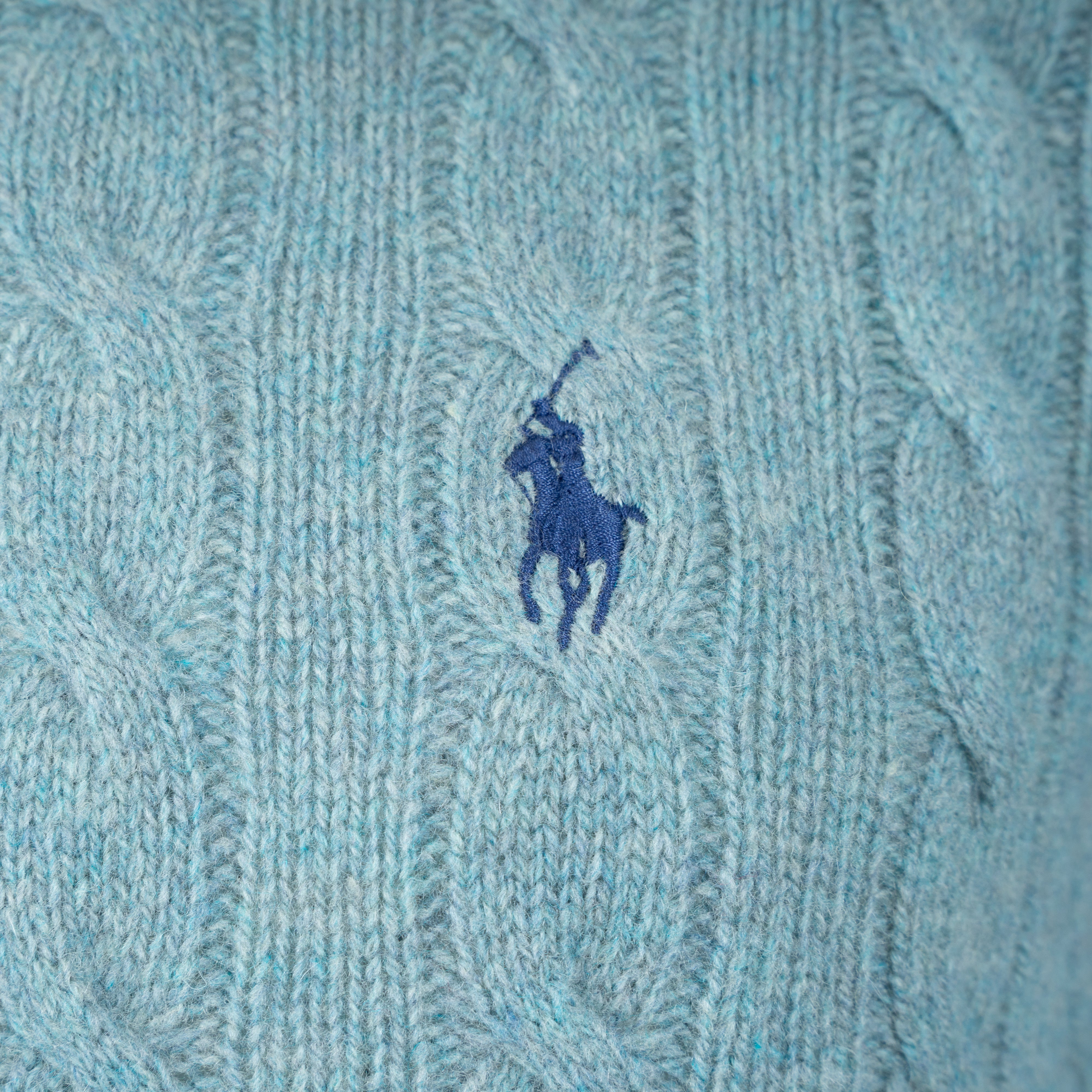 Ralph Lauren Gebreide Kabeltrui Turquoise | Cable-Knit