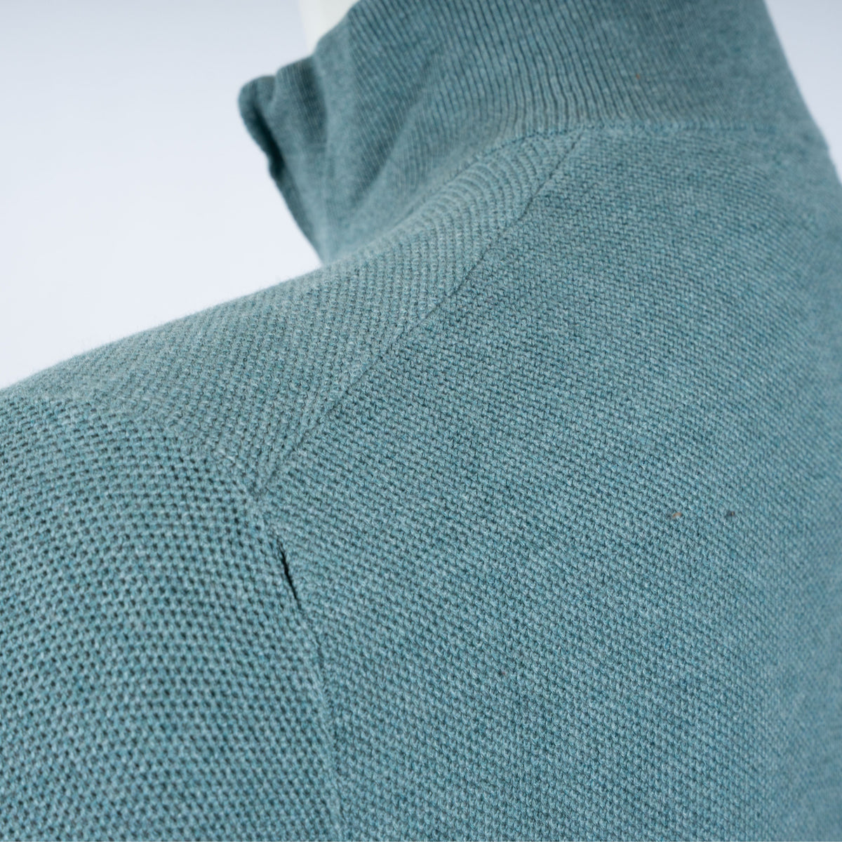 Ralph Lauren Gebreide Trui met Rits Turquoise | Mesh-Knit Cotton