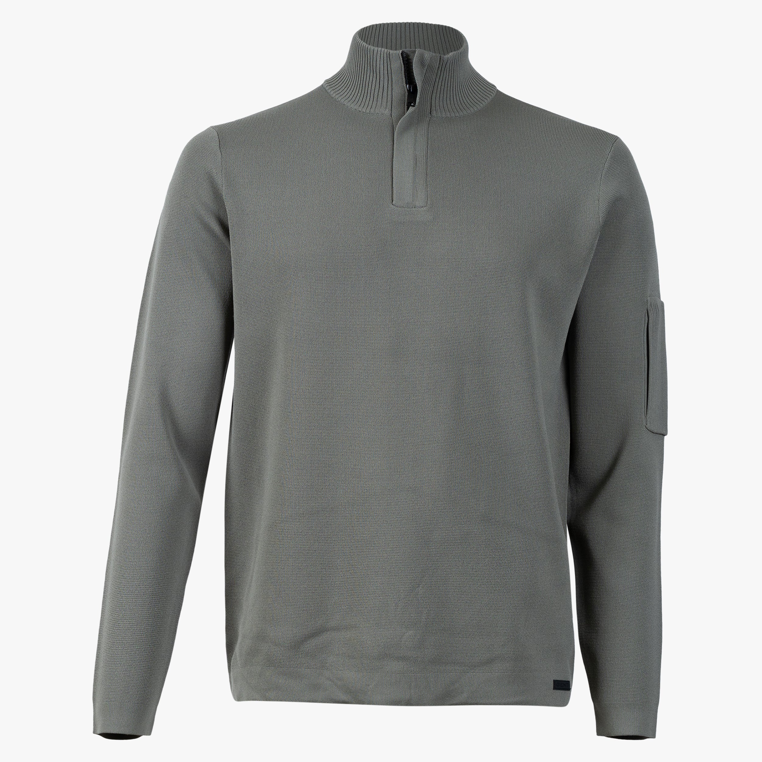 Genti Technische Trui met Rits Sagegroen | Cool Dry
