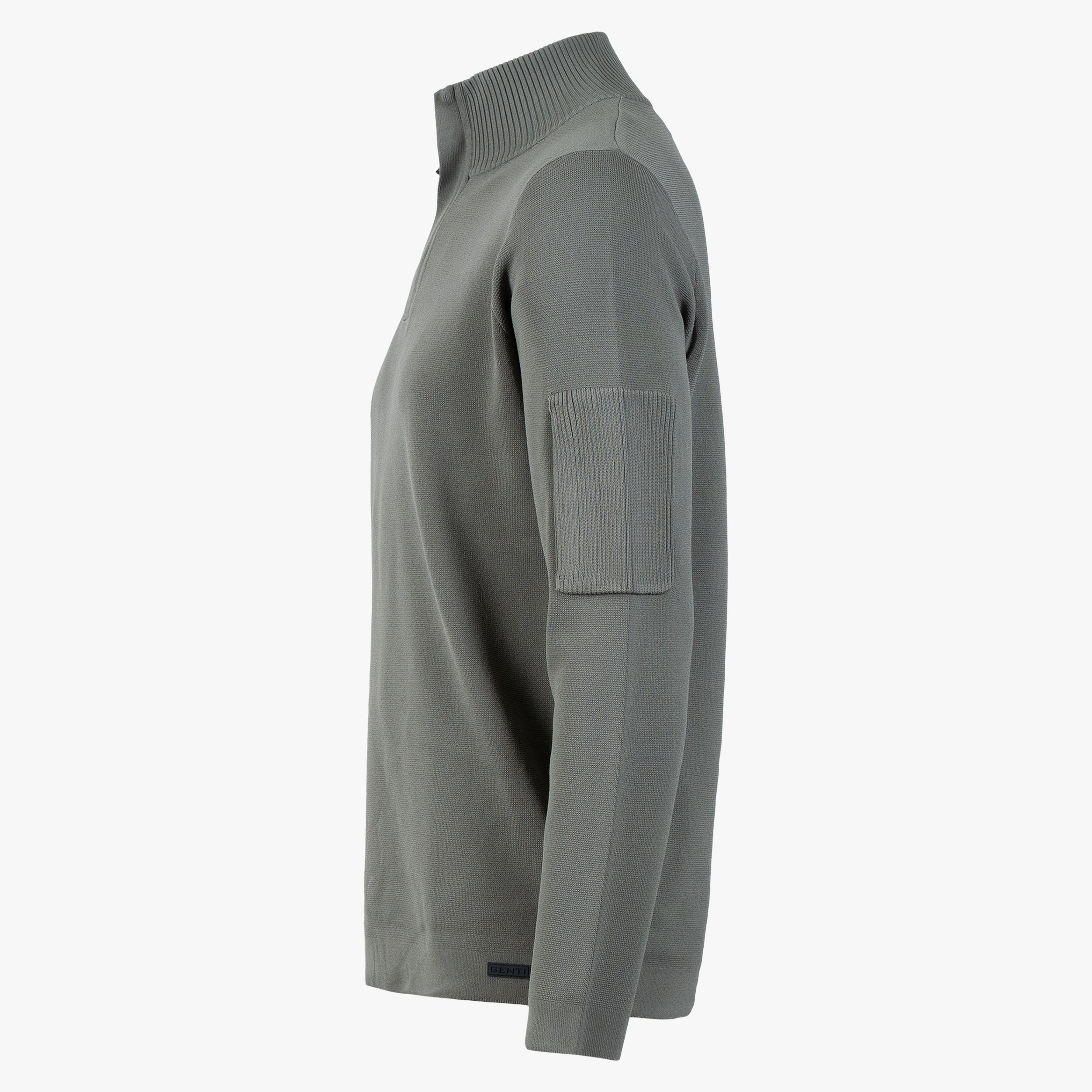 Genti Technische Trui met Rits Sagegroen | Cool Dry